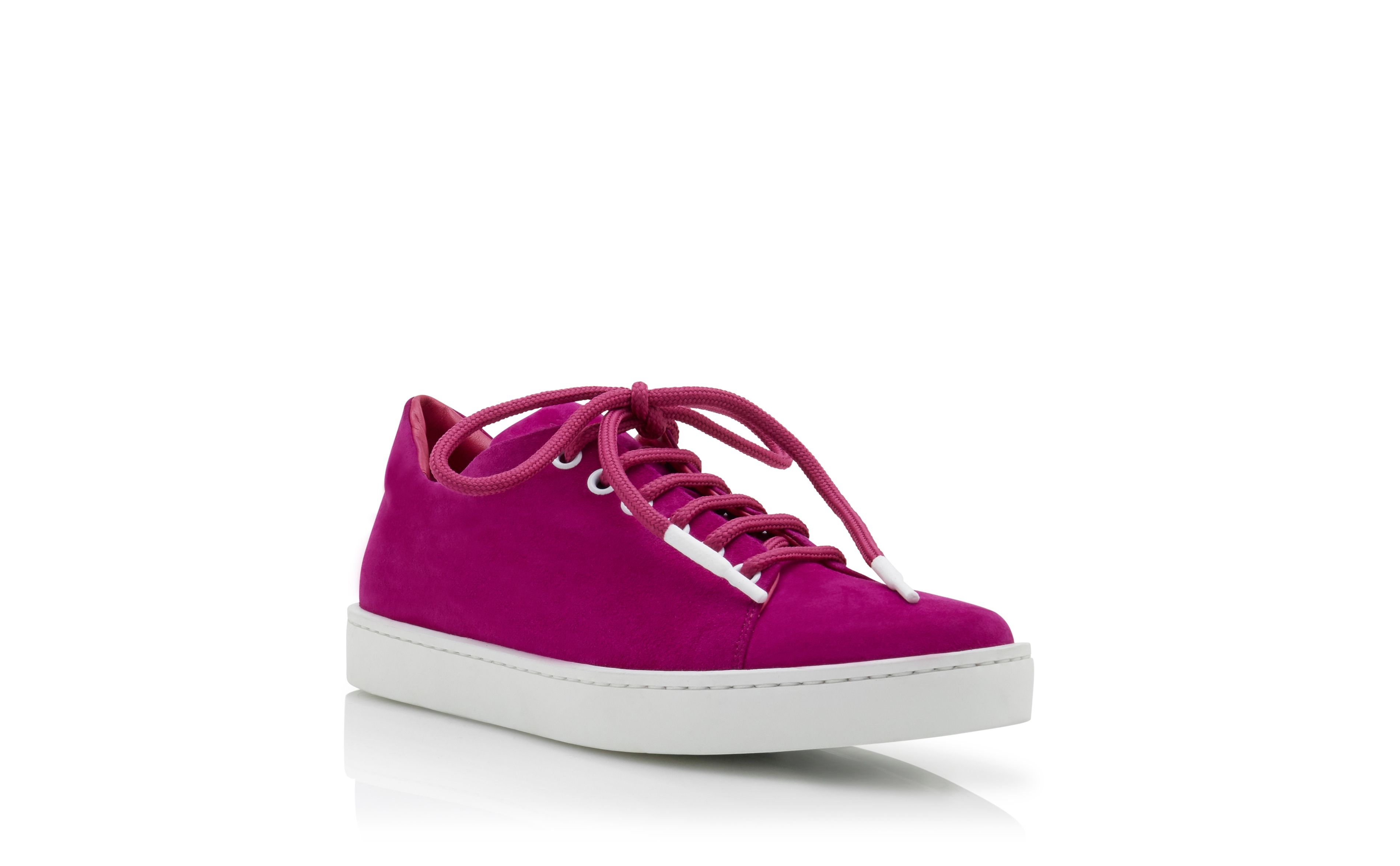 Bright Purple Suede Low Cut Sneakers - 3