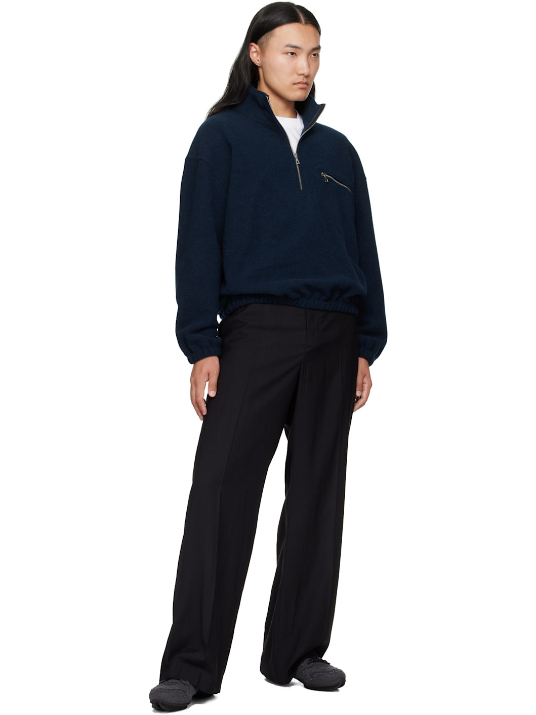 Blue Fleece Sweater - 4