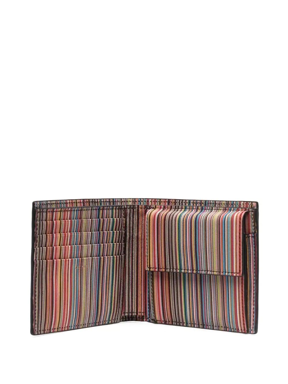 artist stripe-print leather wallet - 3