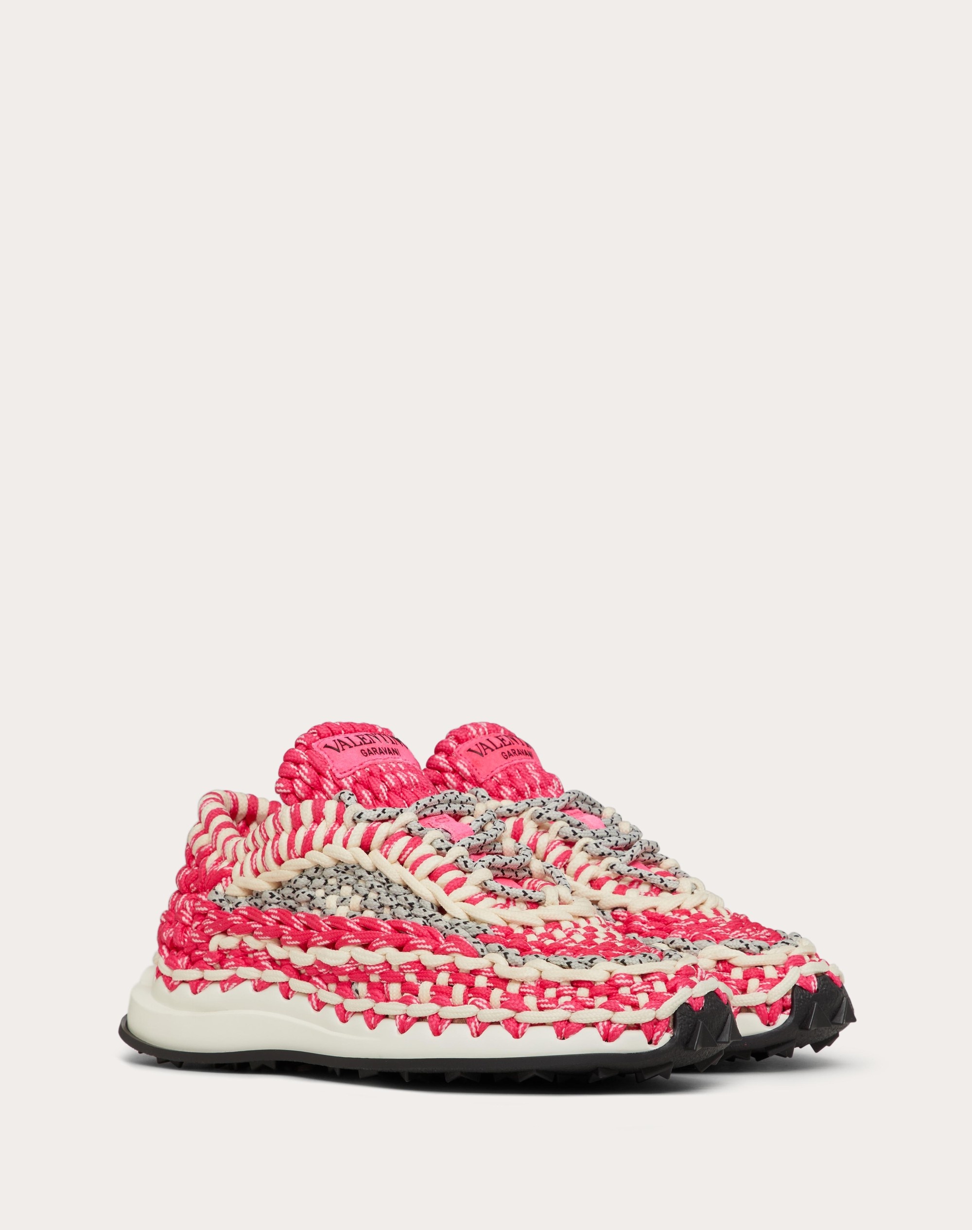 VALENTINO GARAVANI CROCHET SNEAKER IN FABRIC - 2