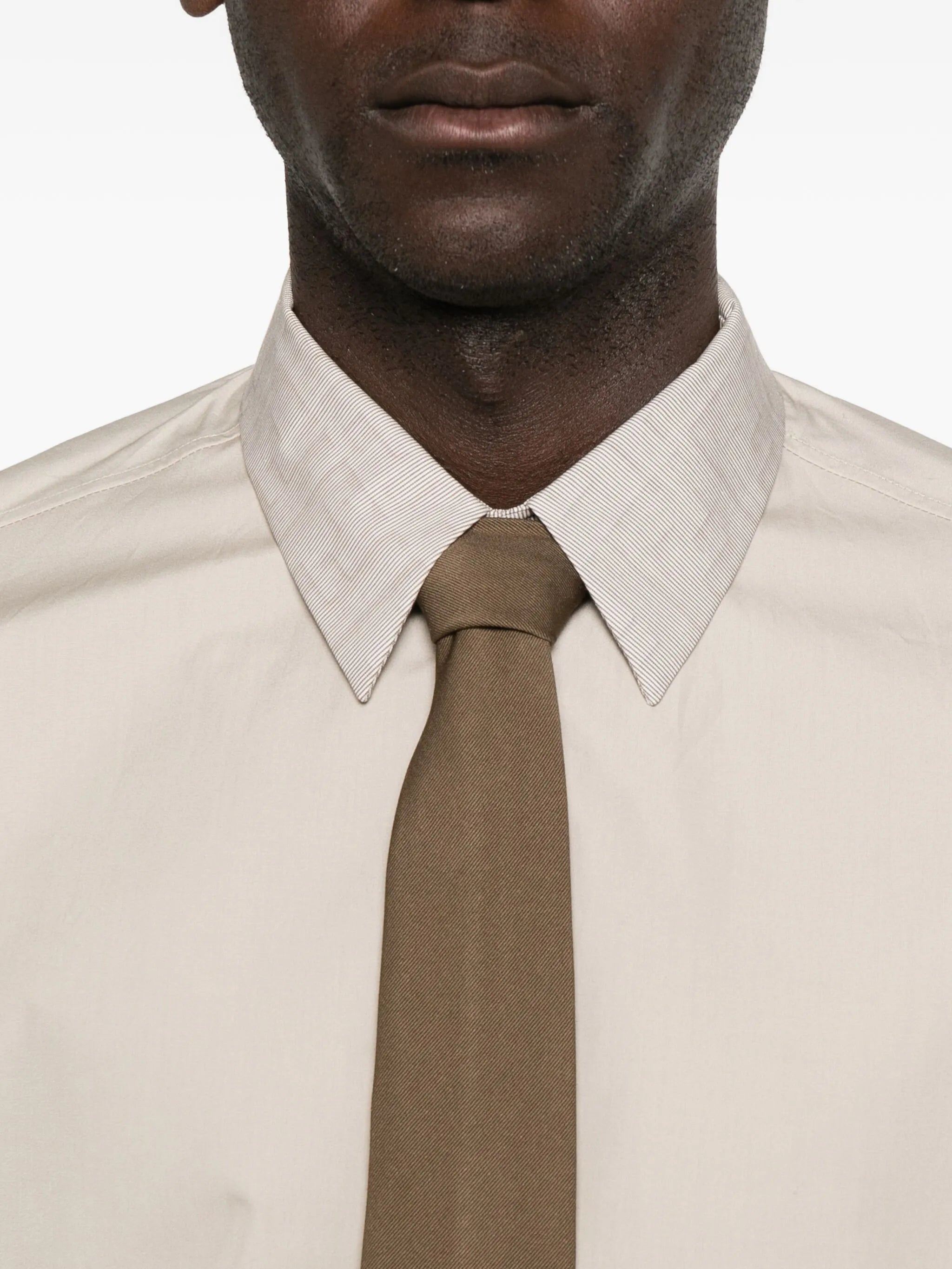 Fendi Striped-collar Cotton Shirt - 4