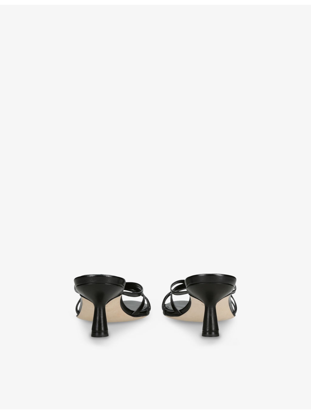 Abby Leather Heeled Mules - 4