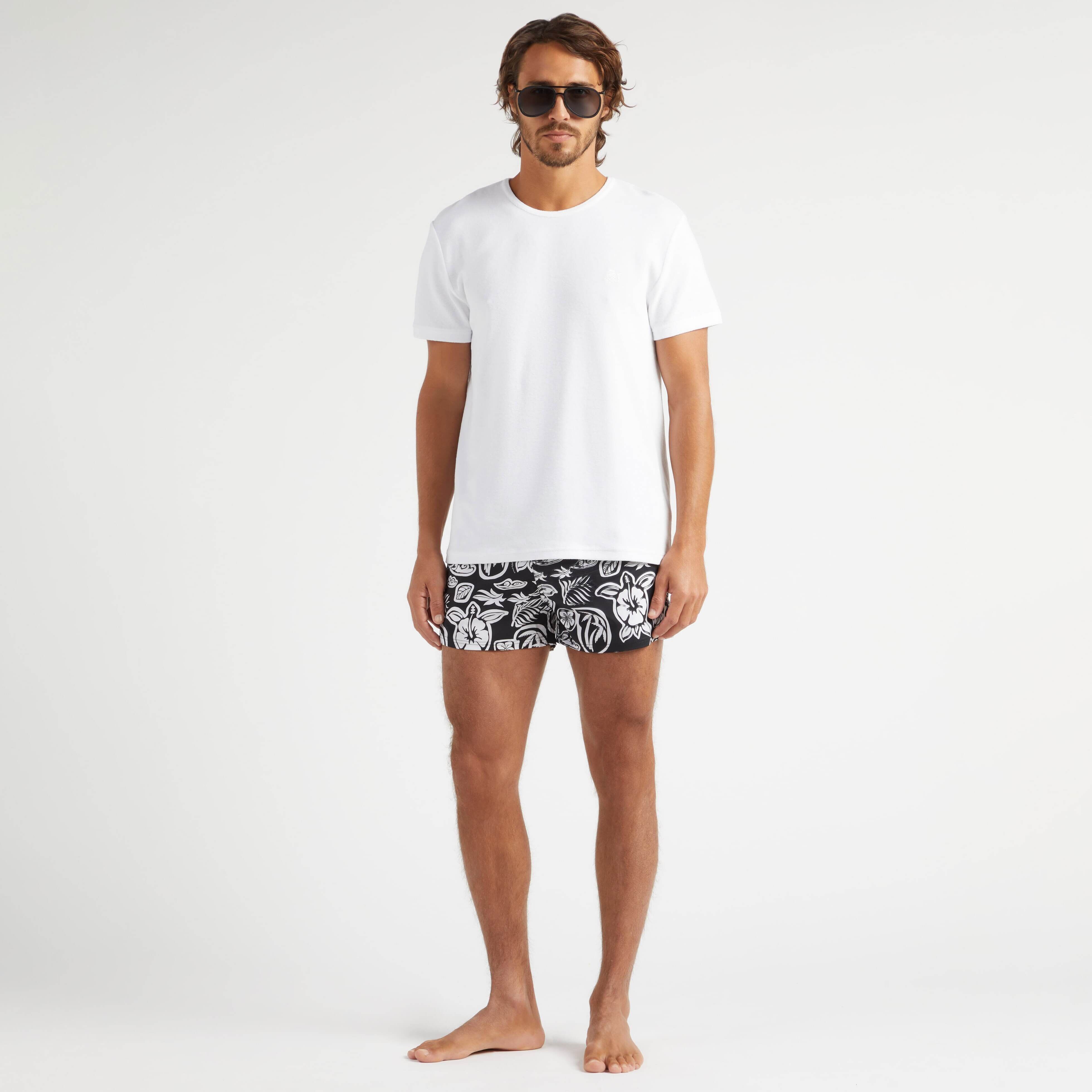Men Short Swim Trunks Tahiti Turtles - 5