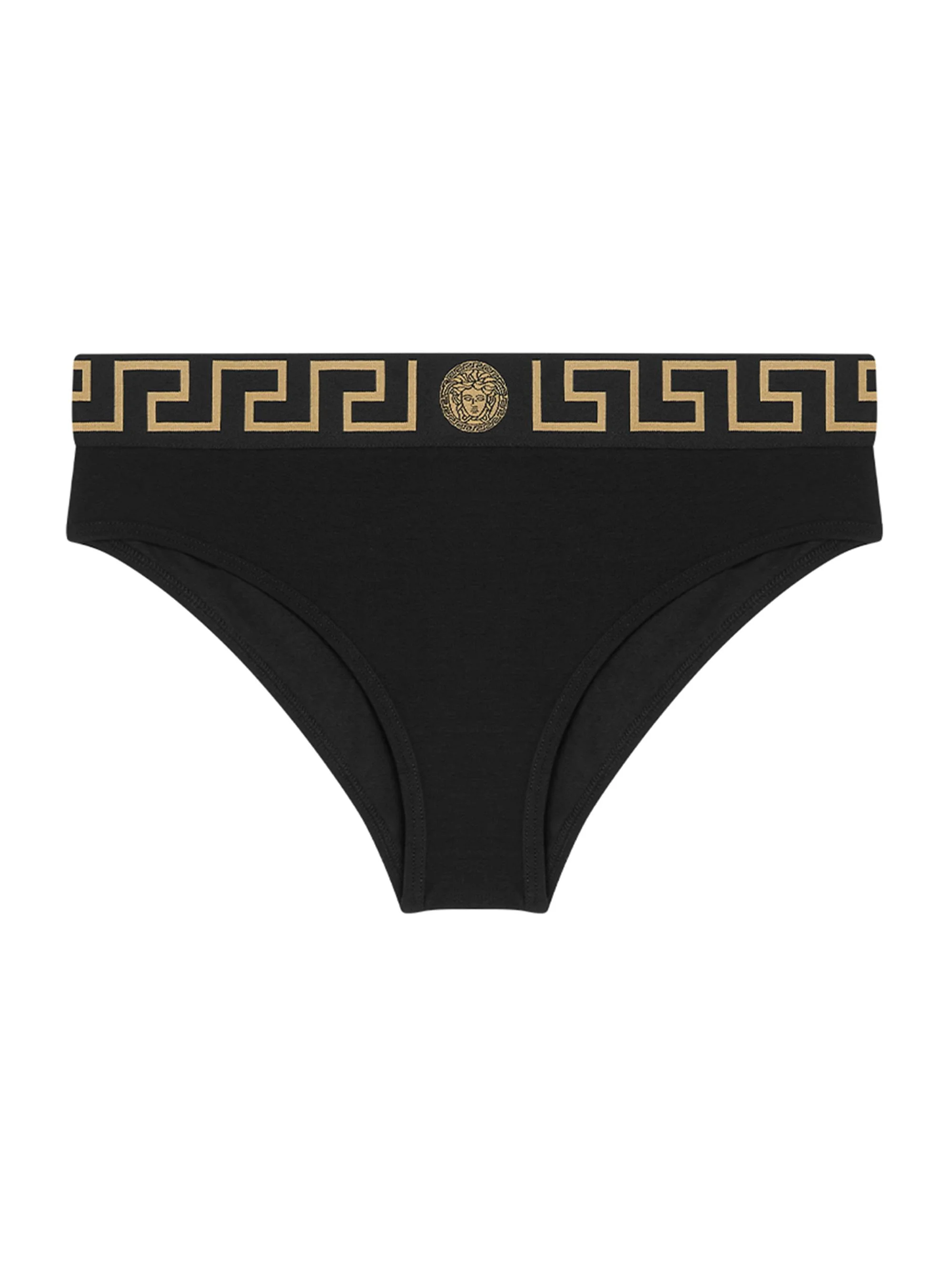 Women's Stretch Cotton Logo Briefs - Black - 1