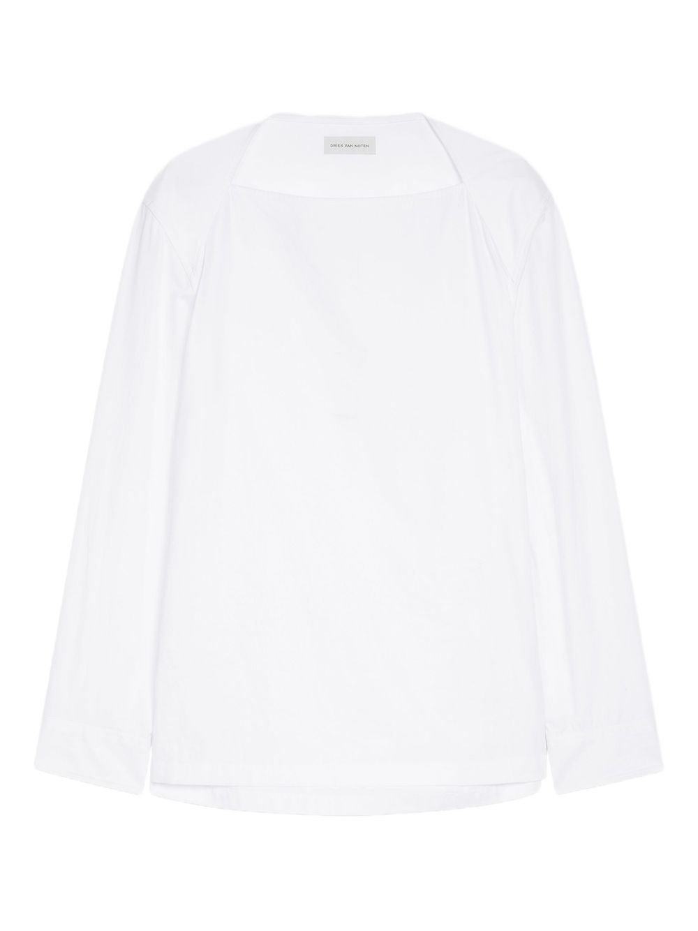 boat-neck cotton shirt - 1