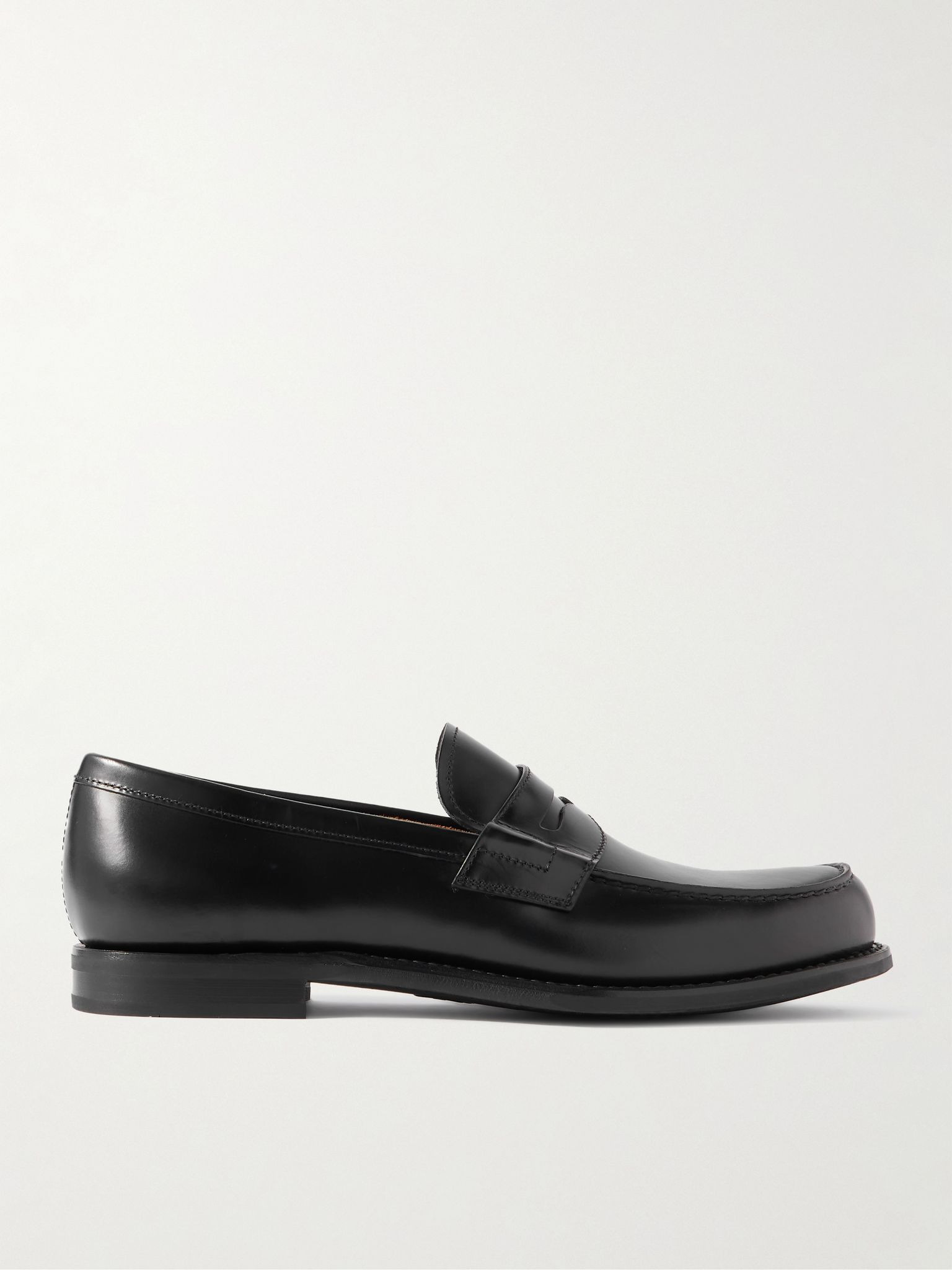 Gateshead Leather Penny Loafers Black - 1