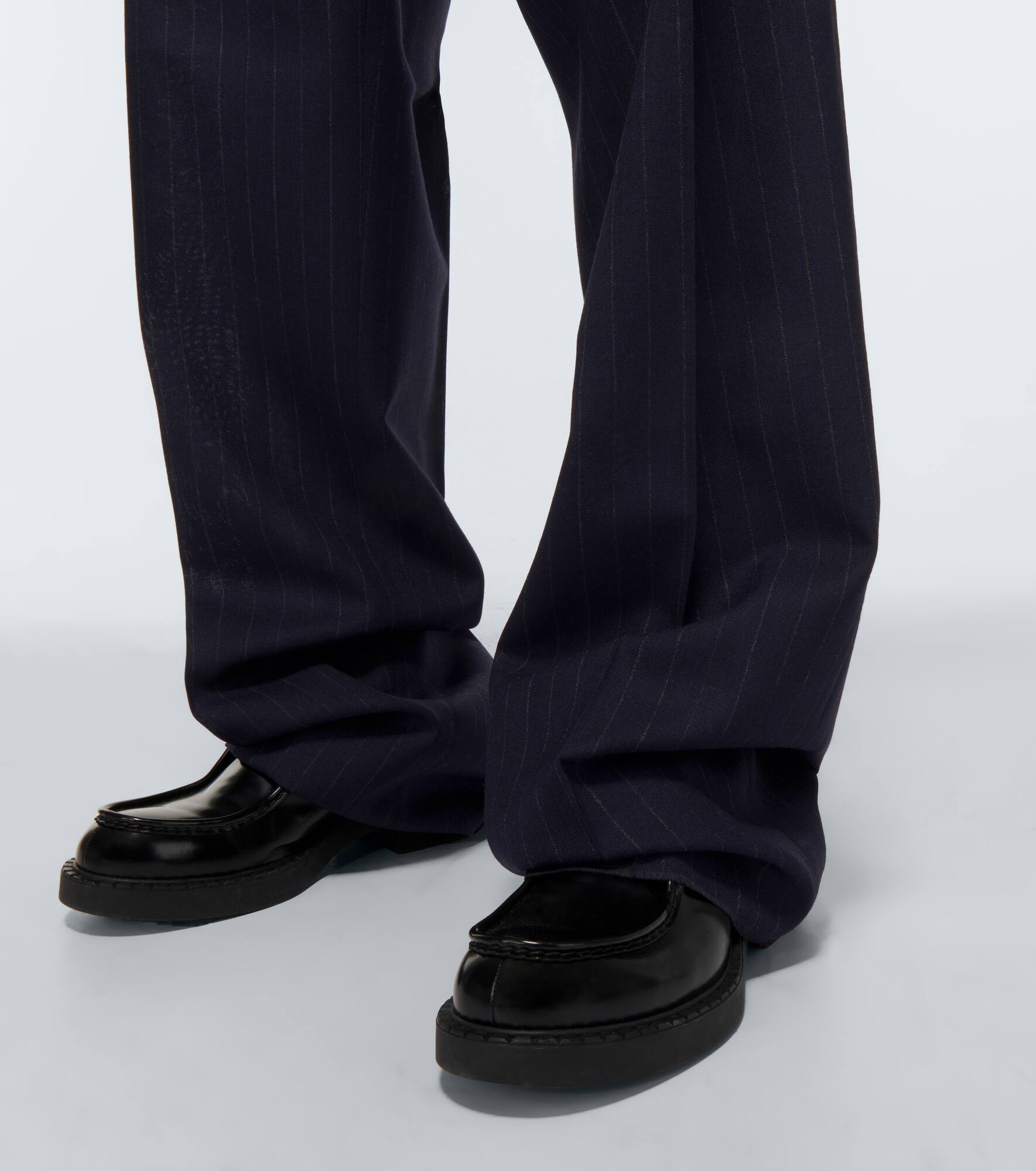 Pinstriped wool pants - 6
