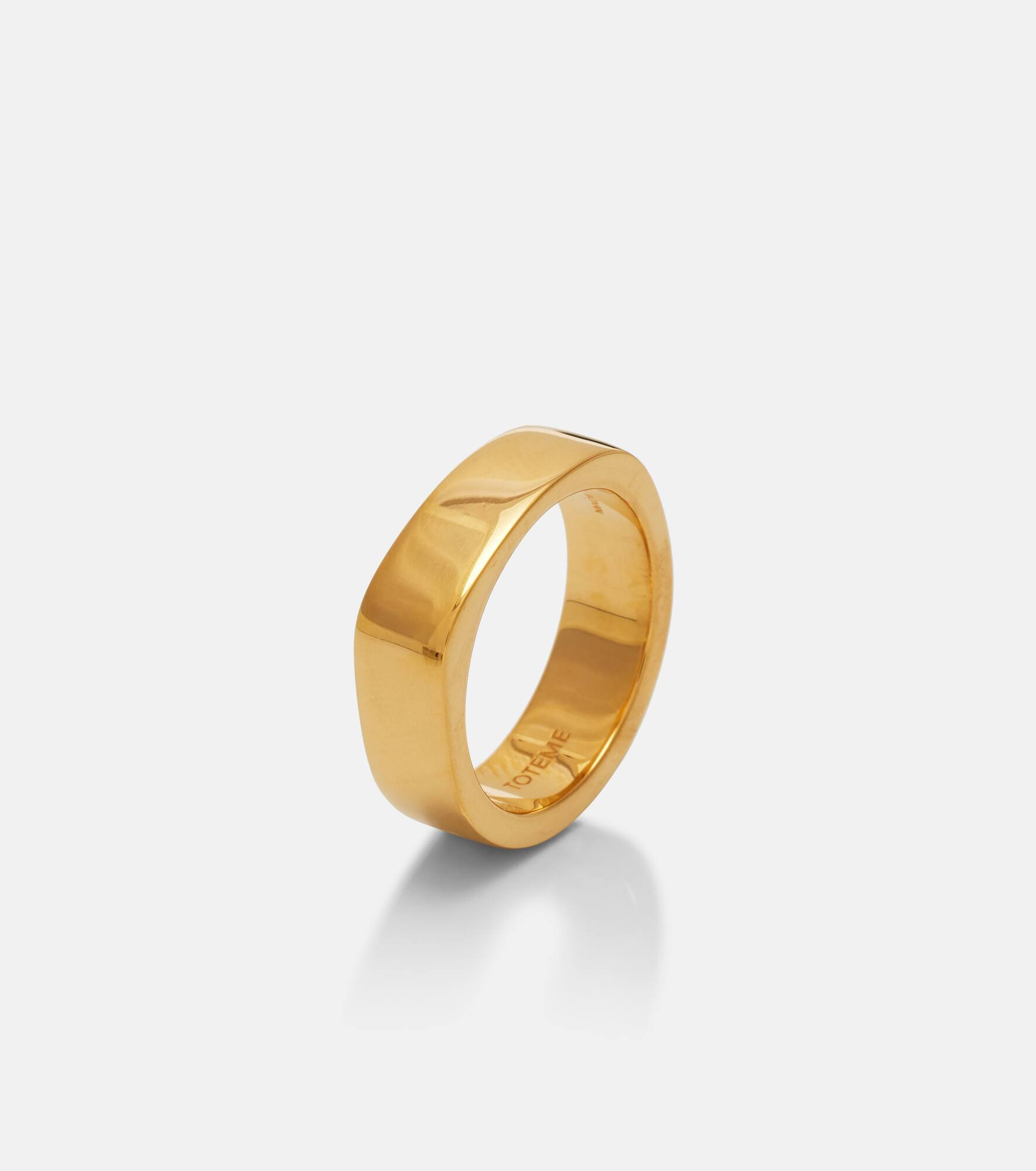 Signature18kt gold-plated ring - 2