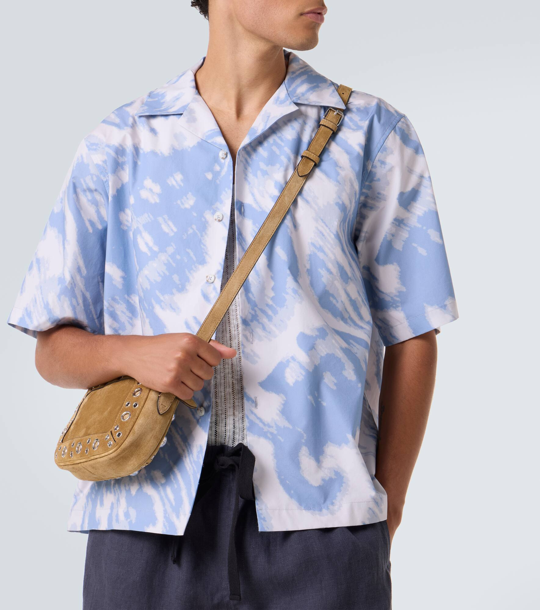 Printed cotton bowling shirt - 5