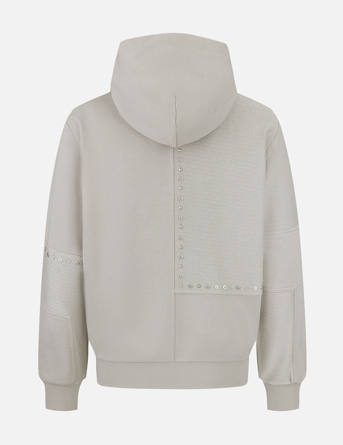 Seagull Embroidery and Fabric Blocking Relax Fit Hoodie - 2