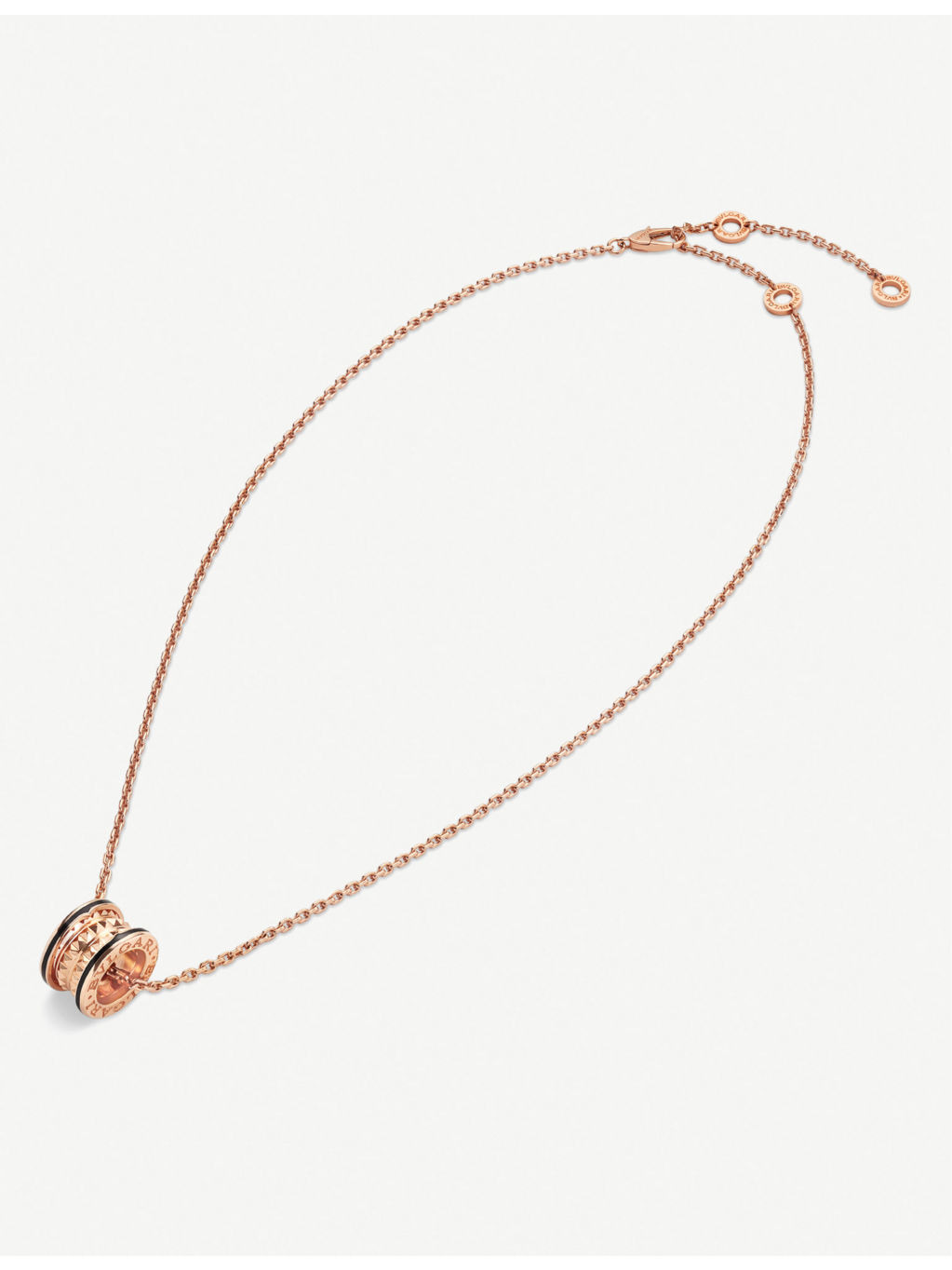B.zero1 18ct rose-gold and ceramic pendant necklace - 4