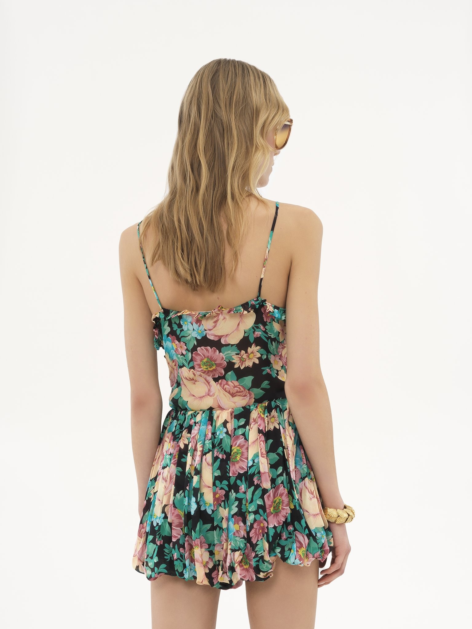 RUCHED TANK TOP IN SILK CHARMEUSE - 5