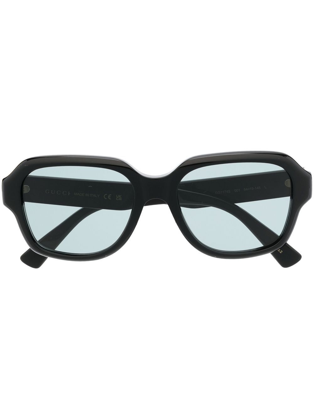 logo-print round-frame sunglasses - 1