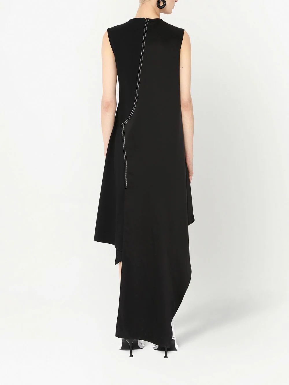 sleeveless asymmetric dress - 4