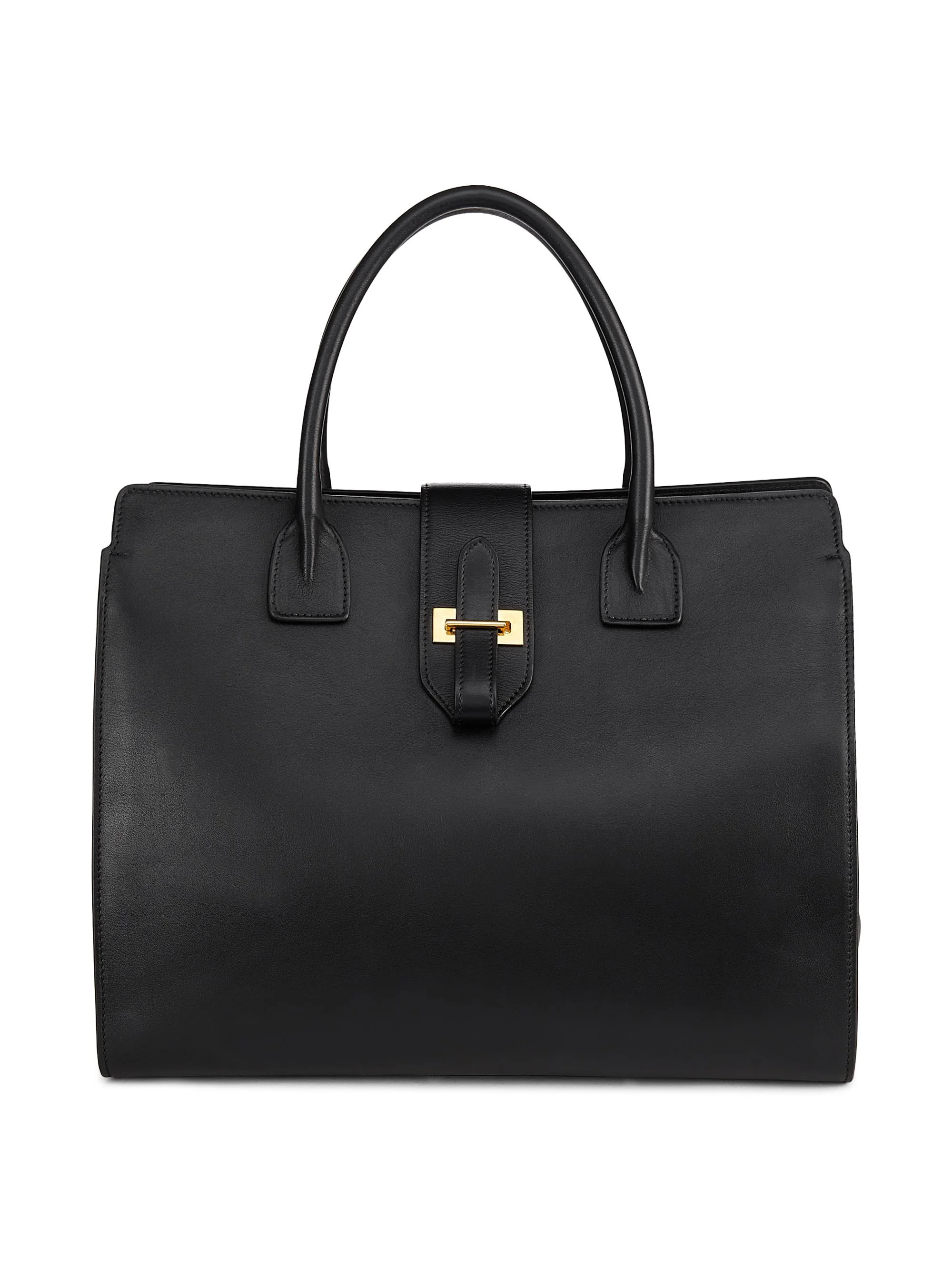 Women's Lou Leather Top Handle Bag - Black - 1