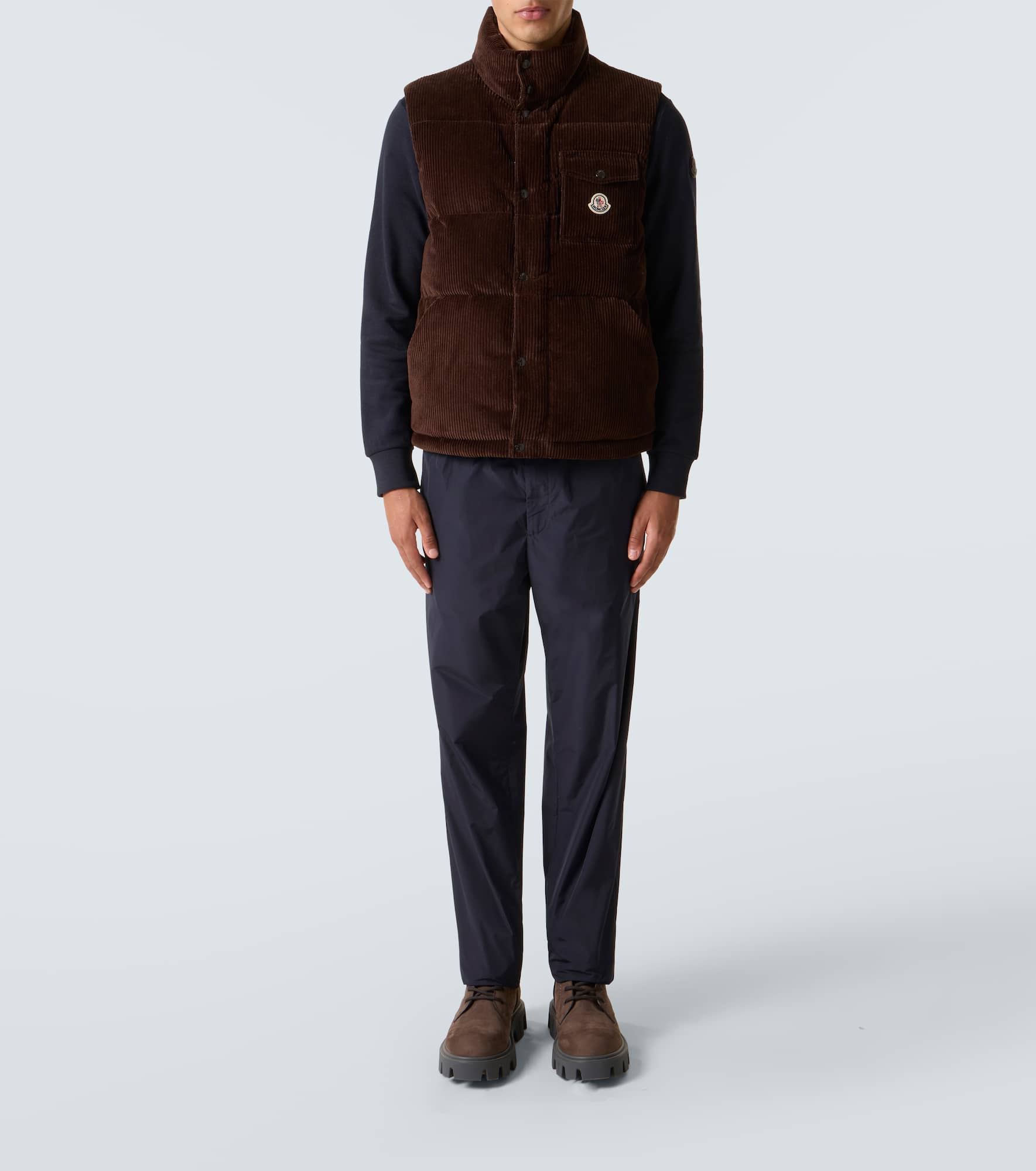 Agen cotton corduroy down vest - 2