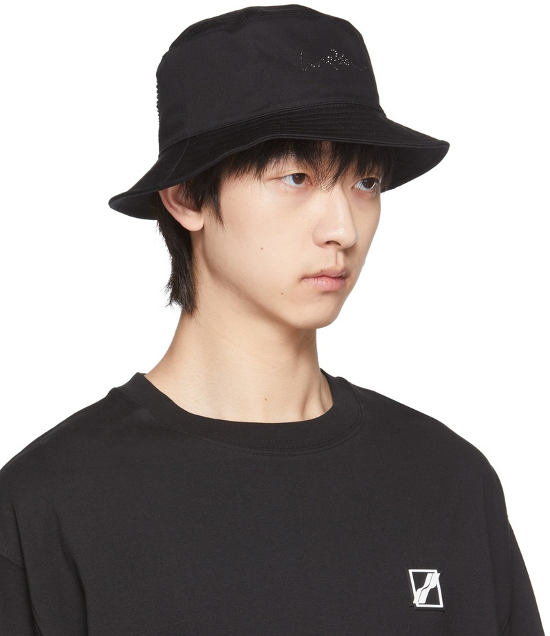 We11done Black Hotfix Star Bucket Hat outlook