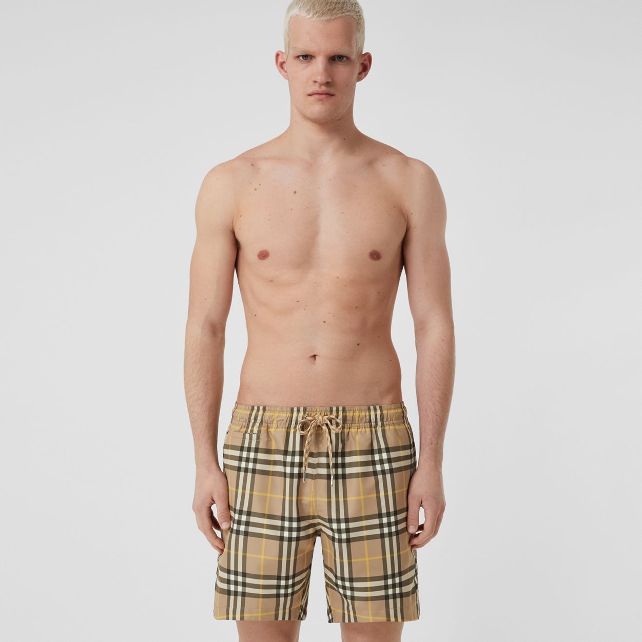 Check Print Drawcord Swim Shorts - 2