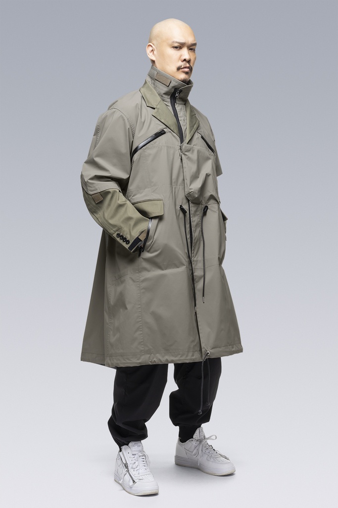 SAC-J2760 sacai / ACRONYM Trench Coat Alpha Green - 2