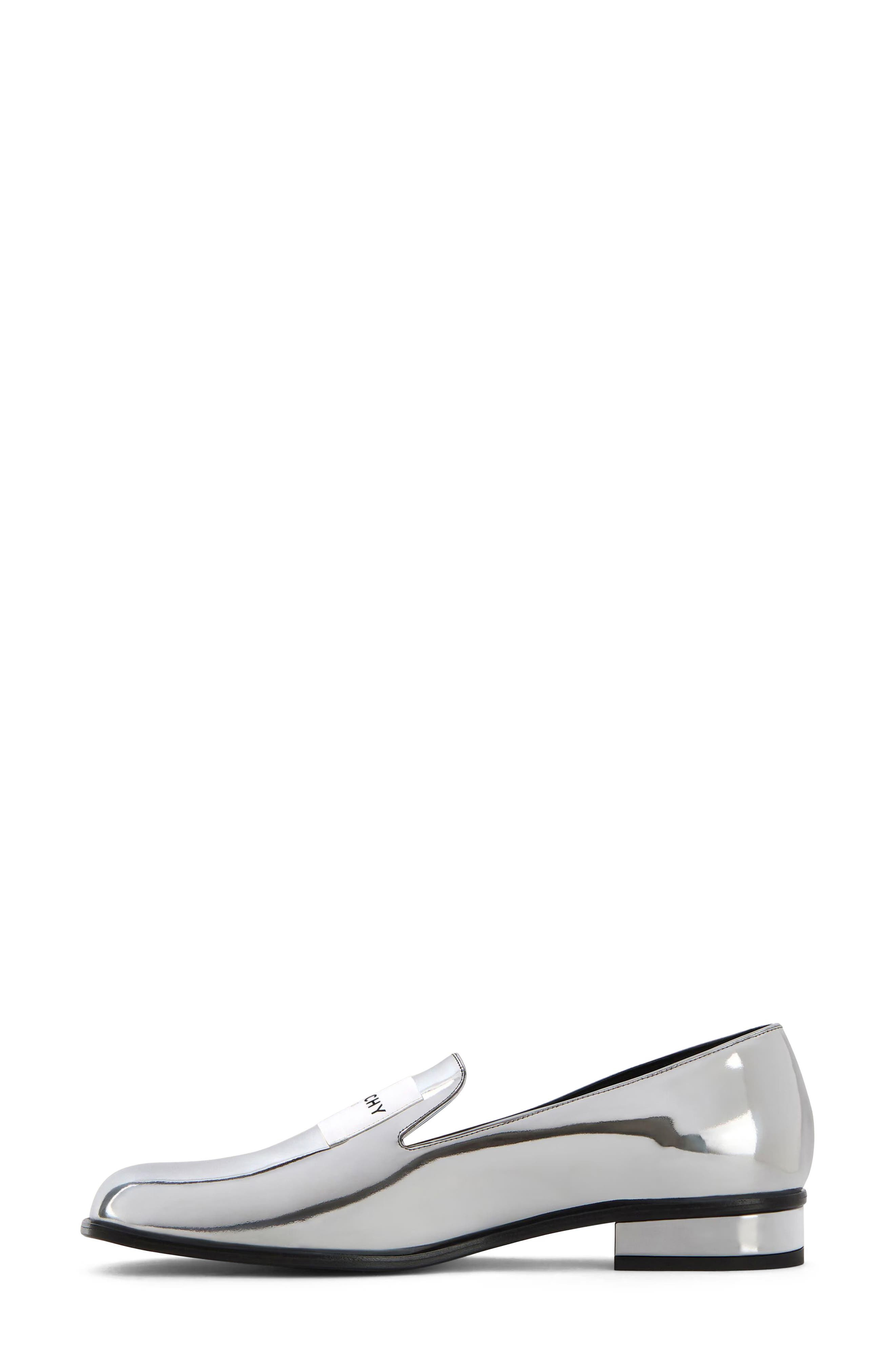 Givenchy Logo Venetian Loafer in Silvery Grey at Nordstrom - 5