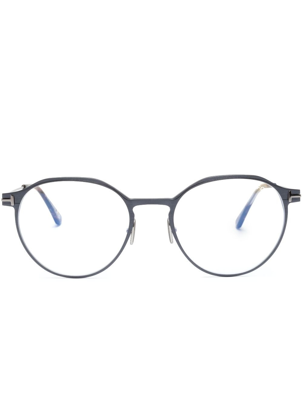 round-frame clear-lenses glasses - 1