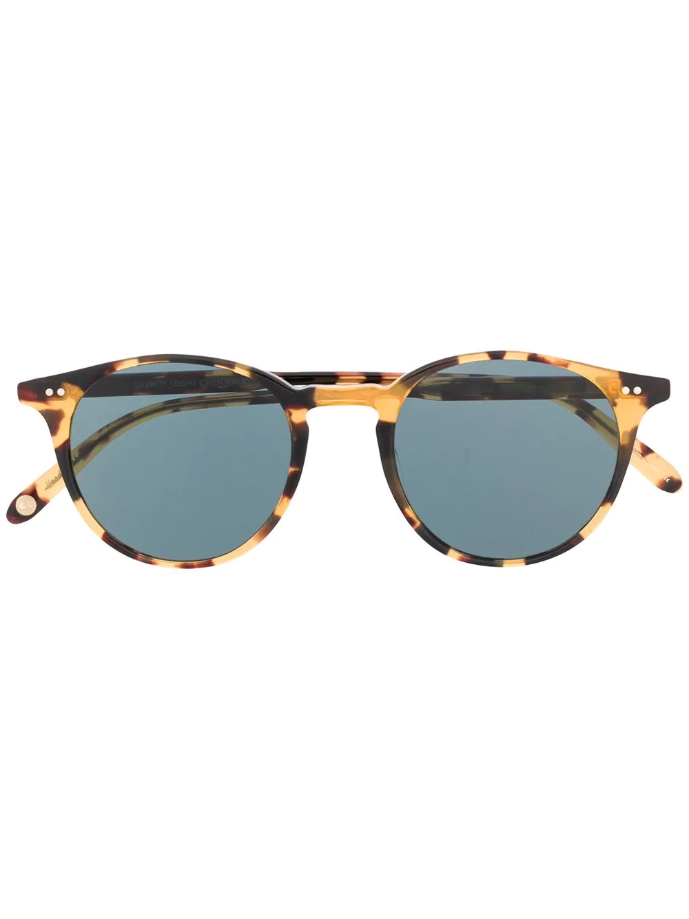 tortoiseshell round sunglasses - 1