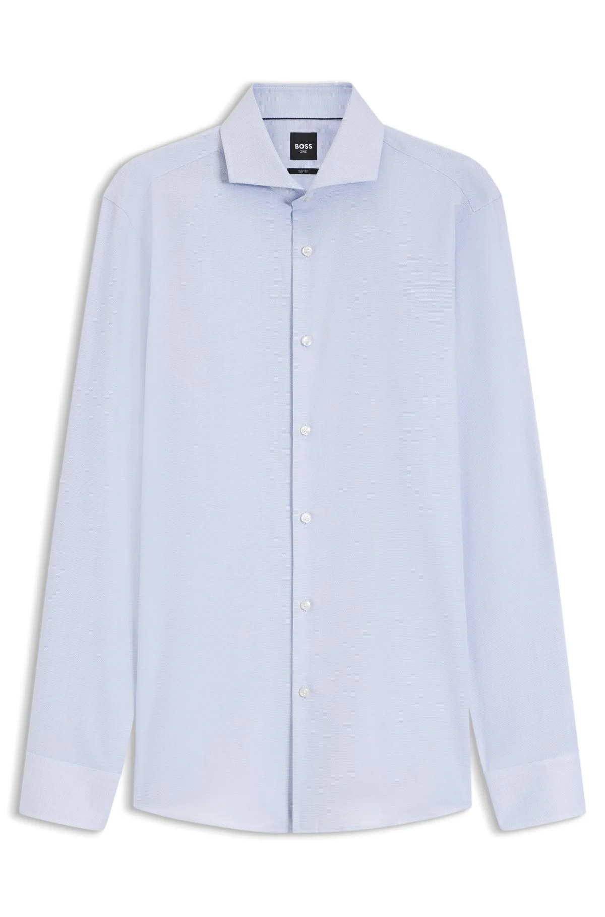 SLIM-FIT COTTON SHIRT WITH SPREAD COLLAR - 1
