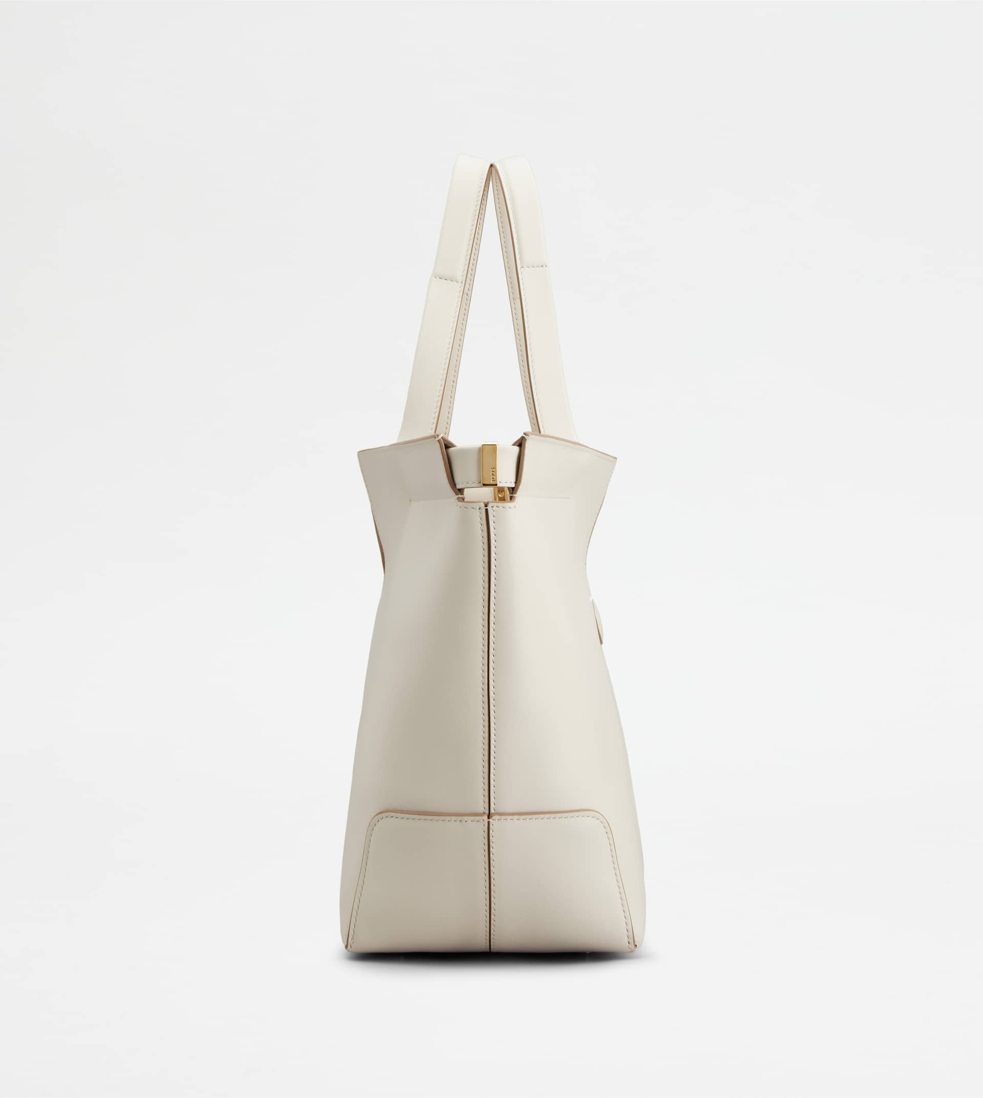 TOD'S DI BAG FOLIO IN LEATHER MEDIUM-SMALL - WHITE - 2