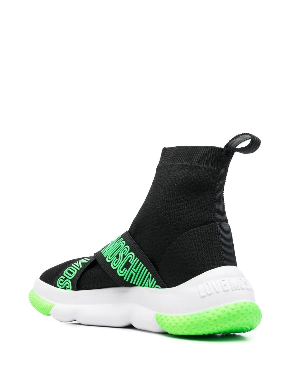 logo-strap high-top sneakers - 3