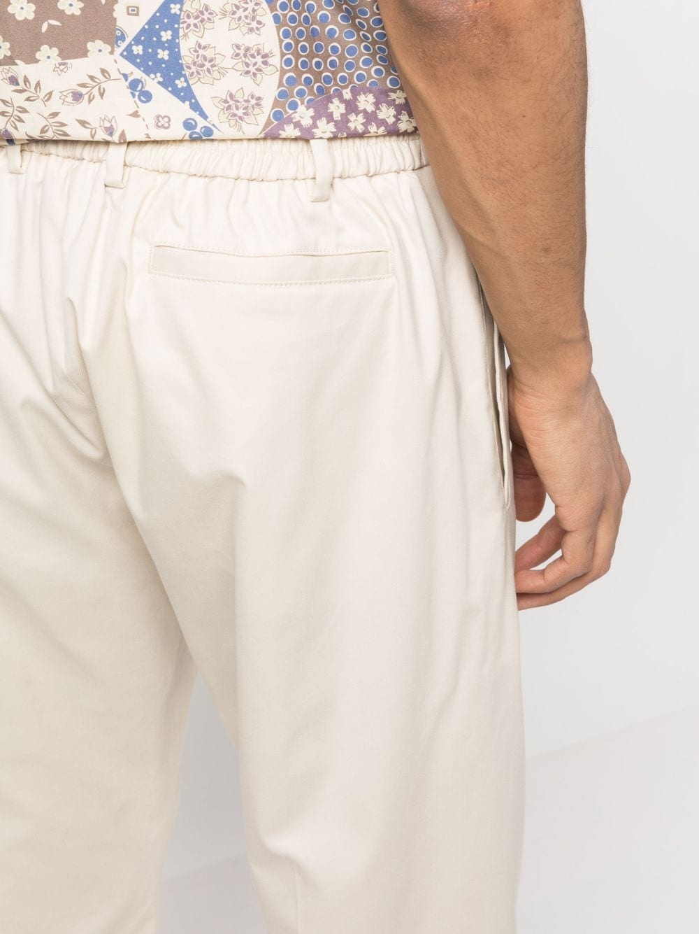 cotton straight-leg trousers - 5