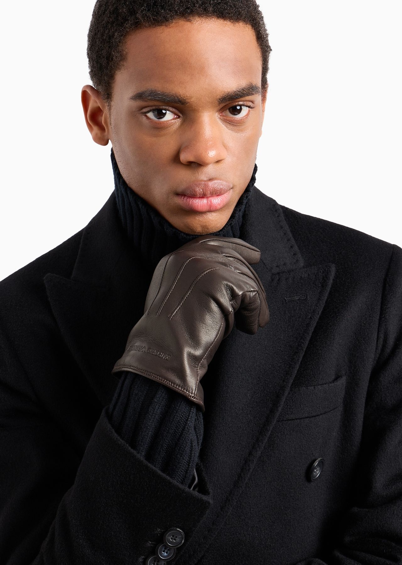 Lambskin nappa leather gloves with baguette detail - 5