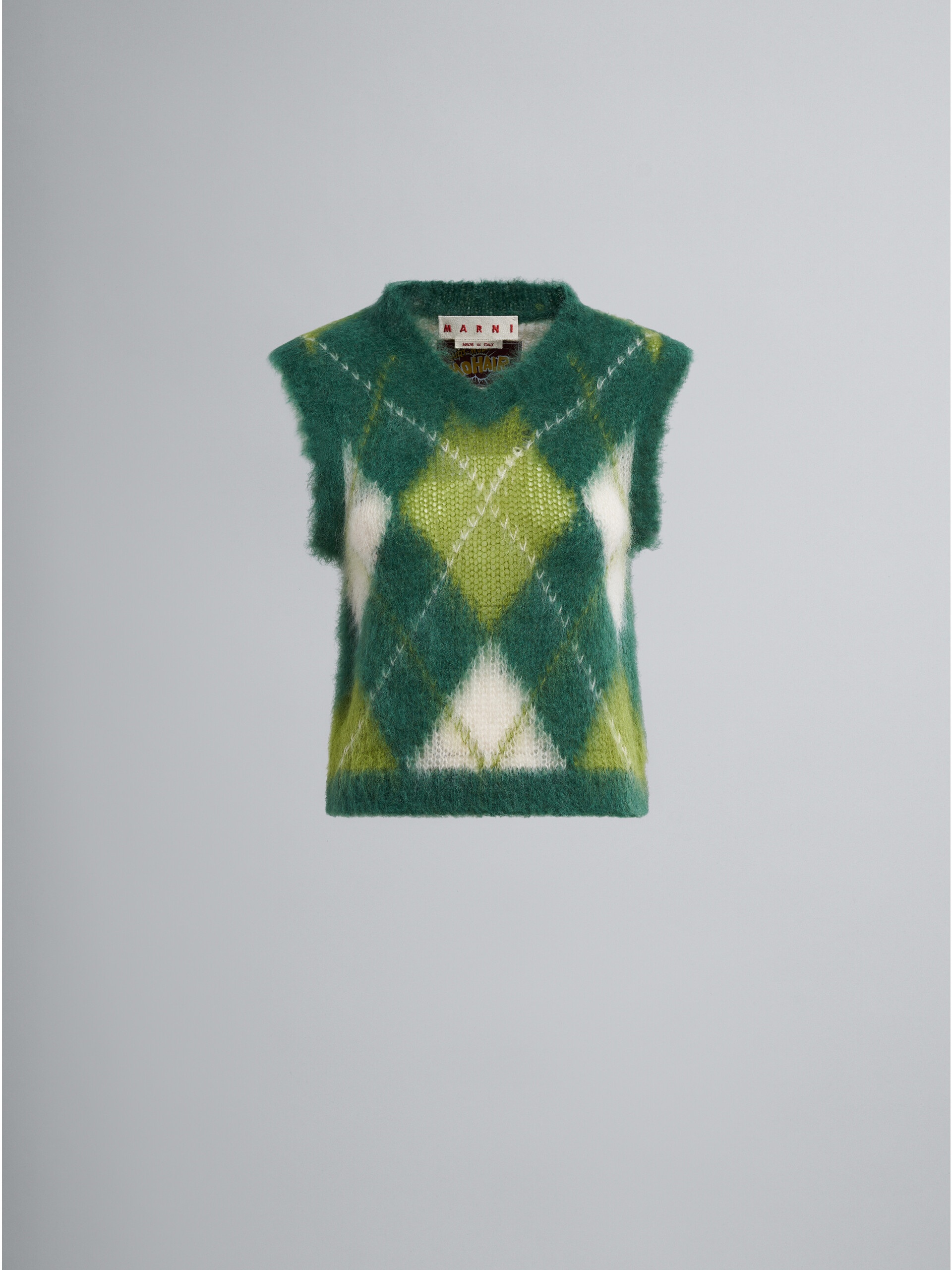 ICONIC MOHAIR ARGYLE VEST - 1