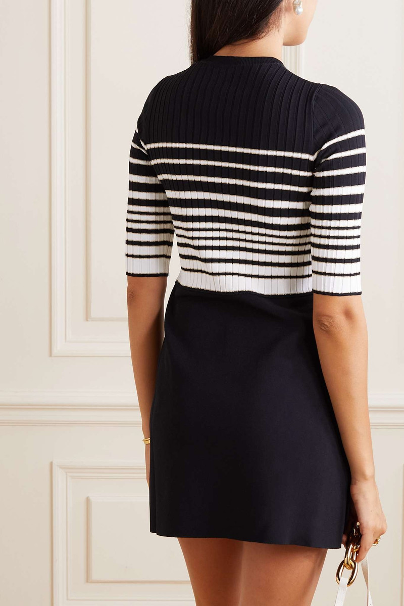 Metallic striped ribbed-knit mini dress 3