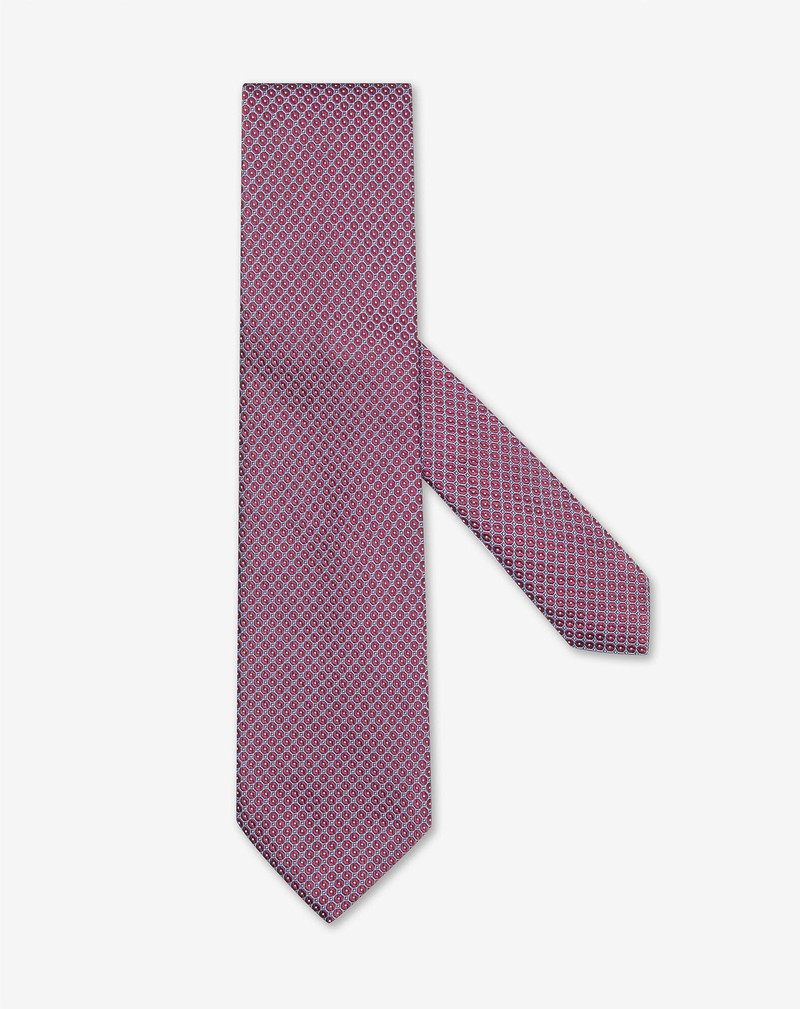 Burgundy pure silk tie 1