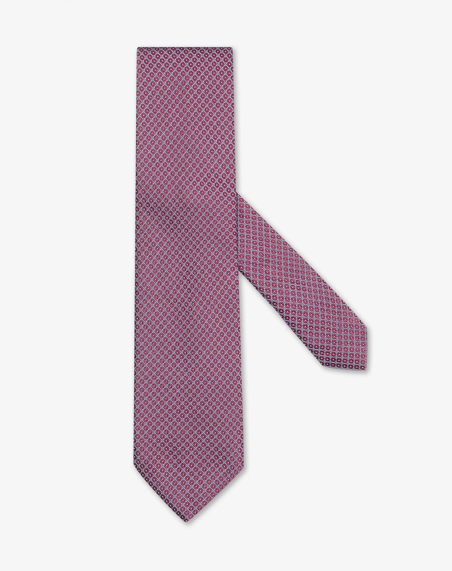Burgundy pure silk tie - 1