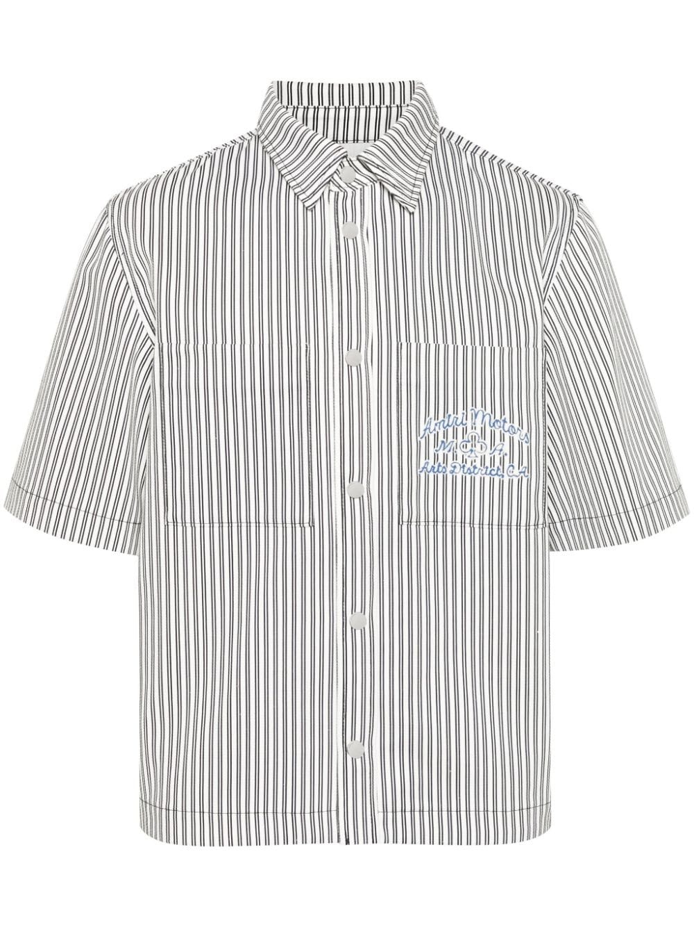 Motors striped cotton shirt - 1