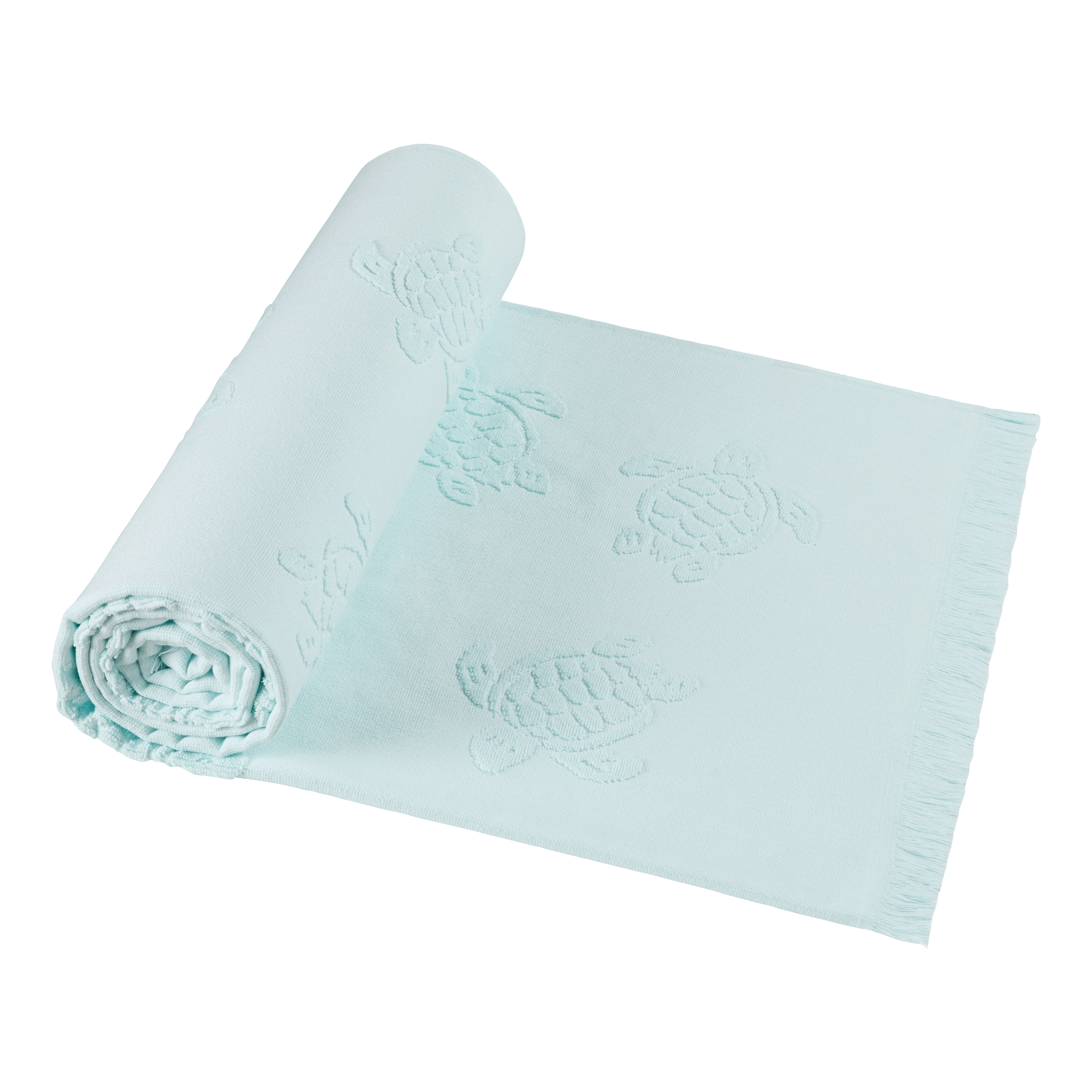 Beach Fouta in Organic Cotton Turtles Jacquard - 4