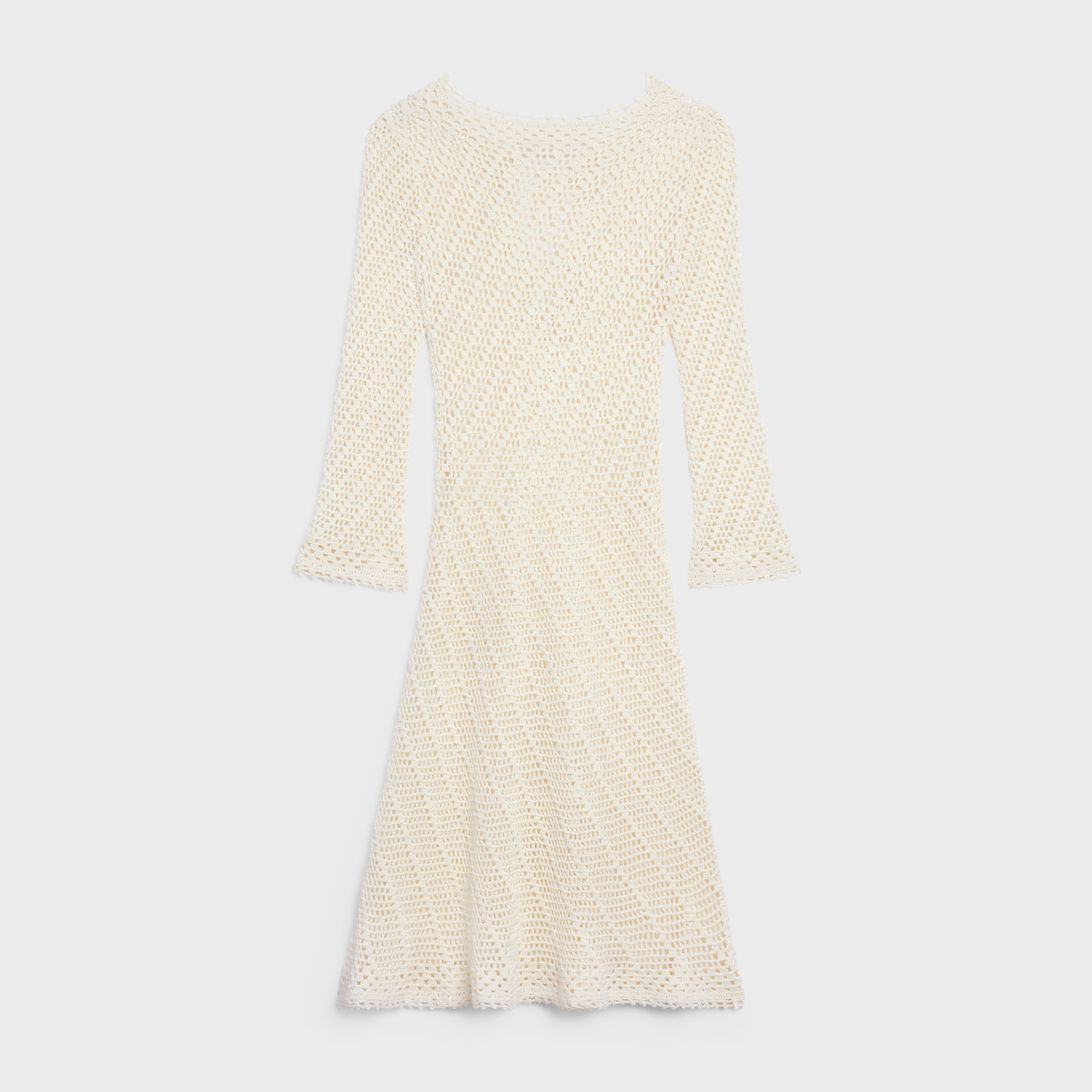 LONG DRESS IN CROCHETED COTTON - 2