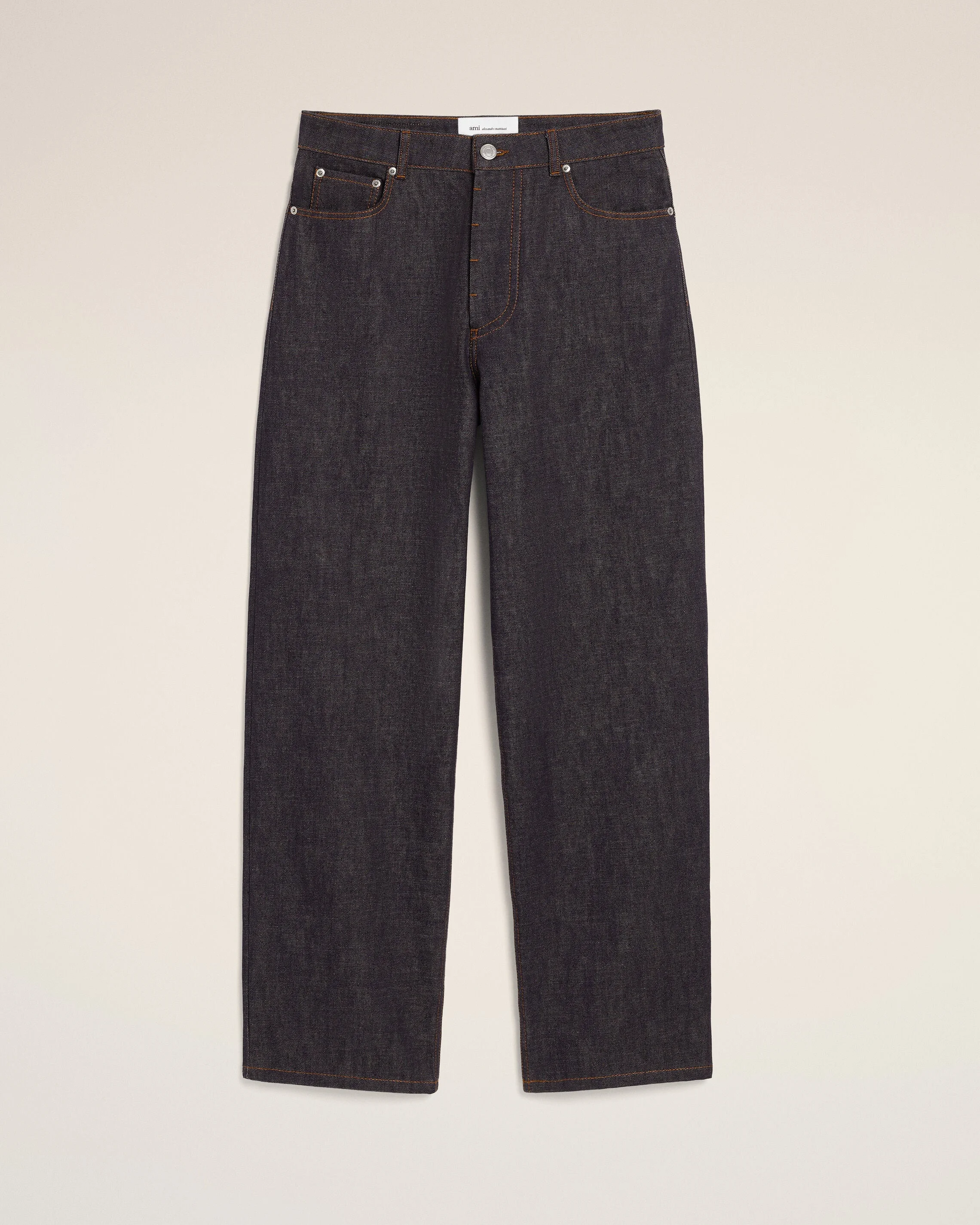 BLUE BAGGY-FIT COTTON JEANS - 1