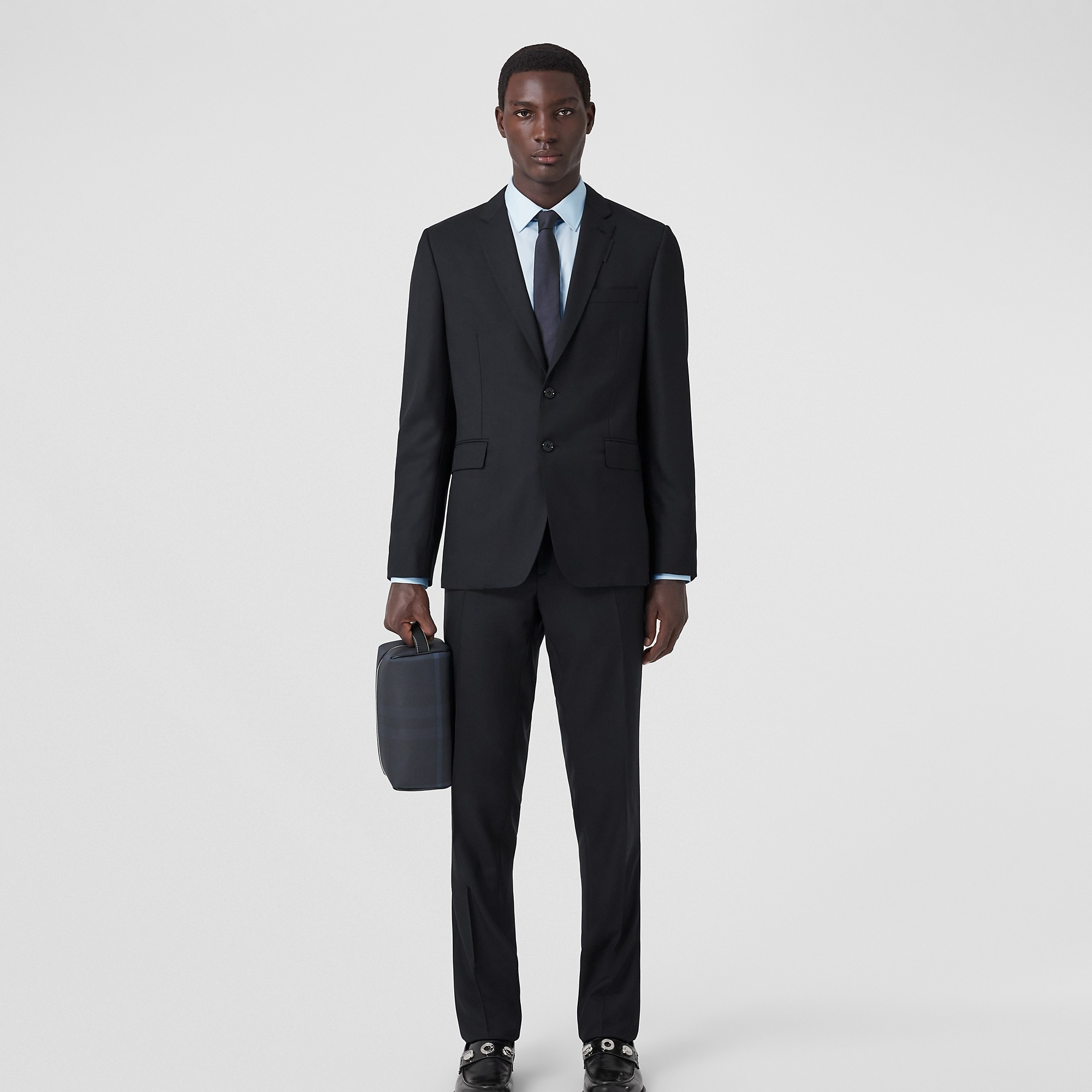 Slim Fit Wool Tailored Trousers - 2