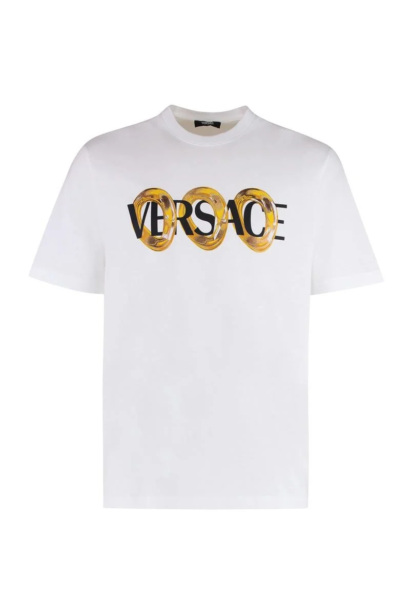 Versace Cotton Crew-Neck T-Shirt - 1