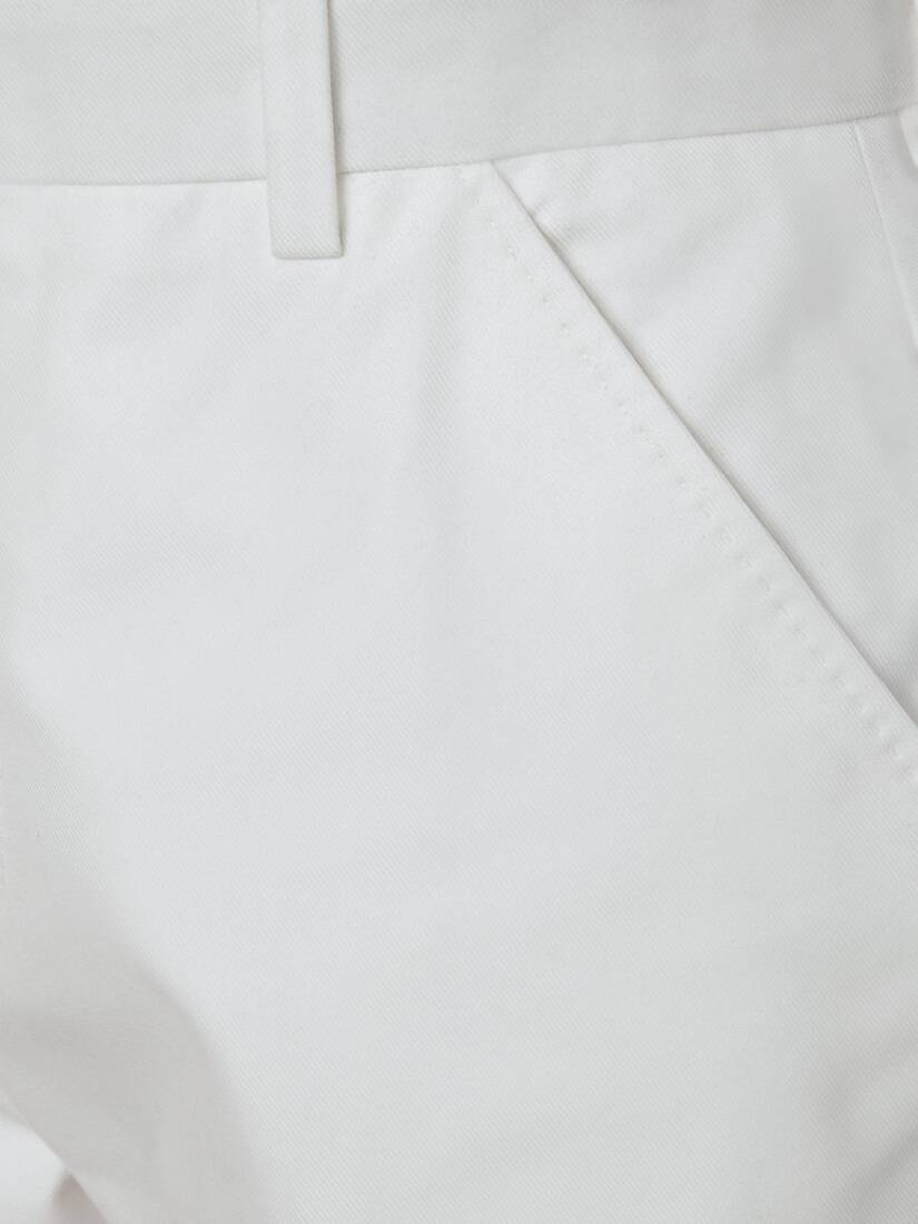 Japanese Cotton Gabardine Trousers in White - 2
