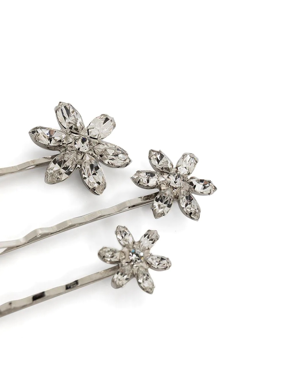 crystal floral-embellished bobby pin - 3