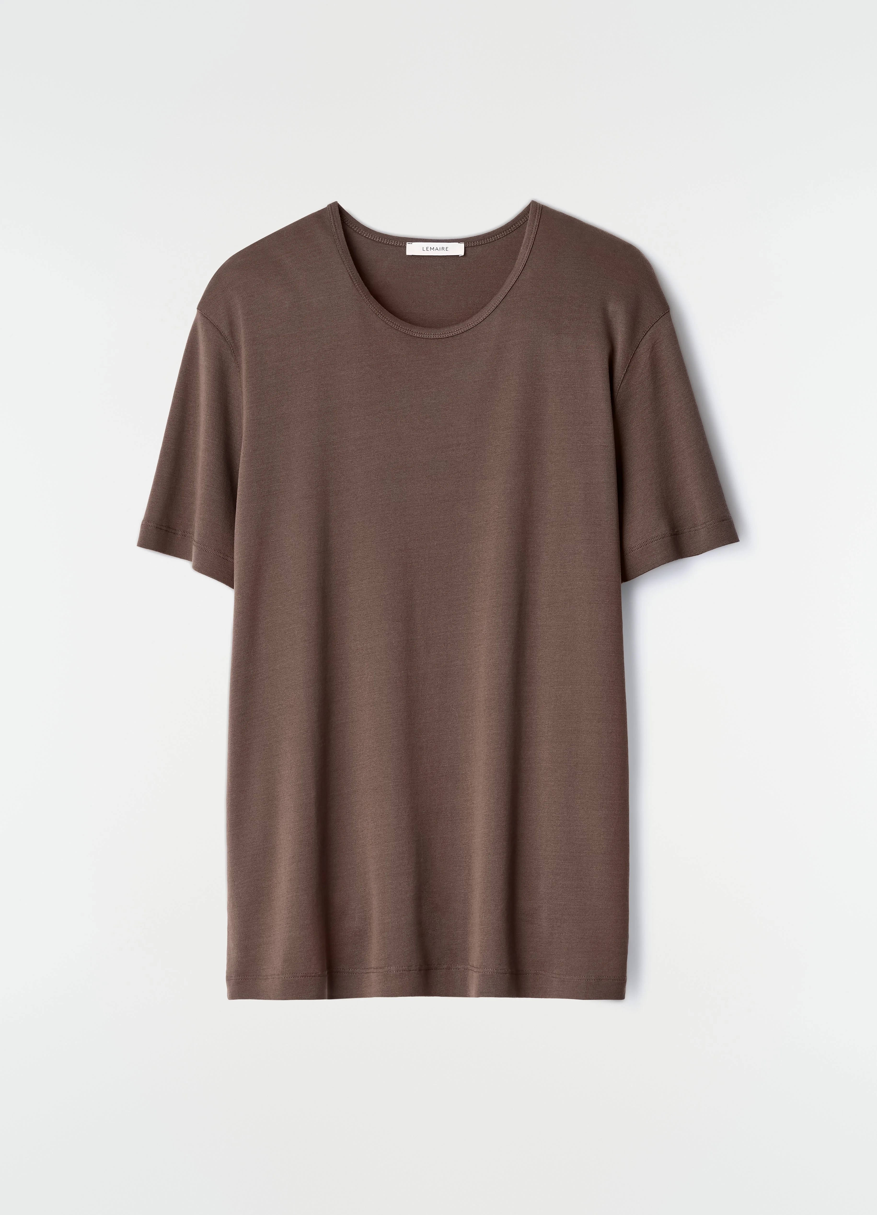SCOOP-NECK T-SHIRT IN RIBBED JERSEY - 1