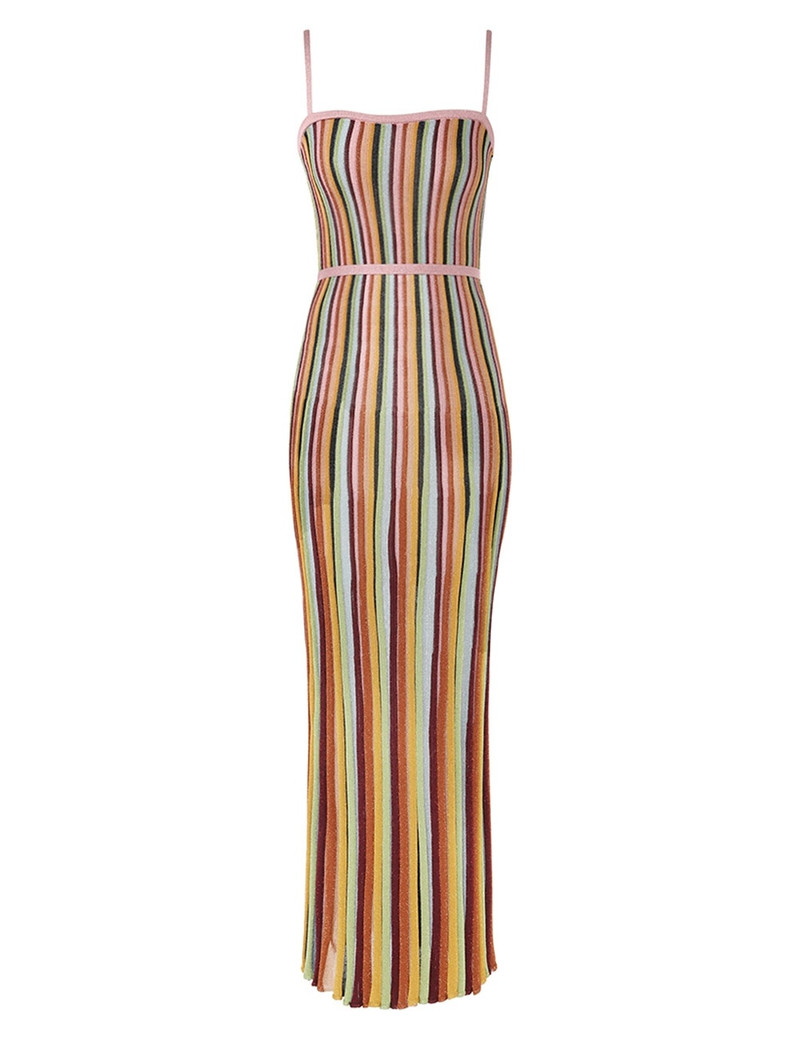 Zimmermann ALIGHT STRIPE MIDI DRESS - 8681DRS241LUMU | REVERSIBLE