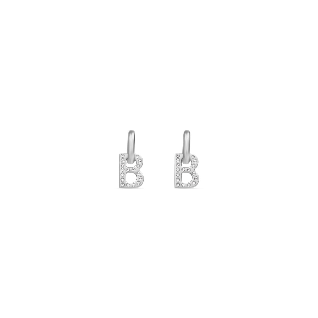 Women's B Chain Xs Earrings in Silver - 1