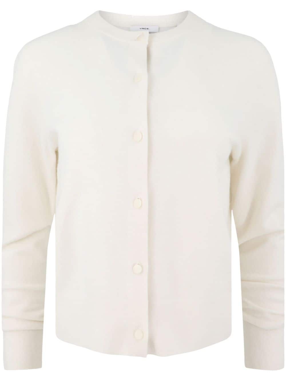 wool-cashmere blend cardigan - 1