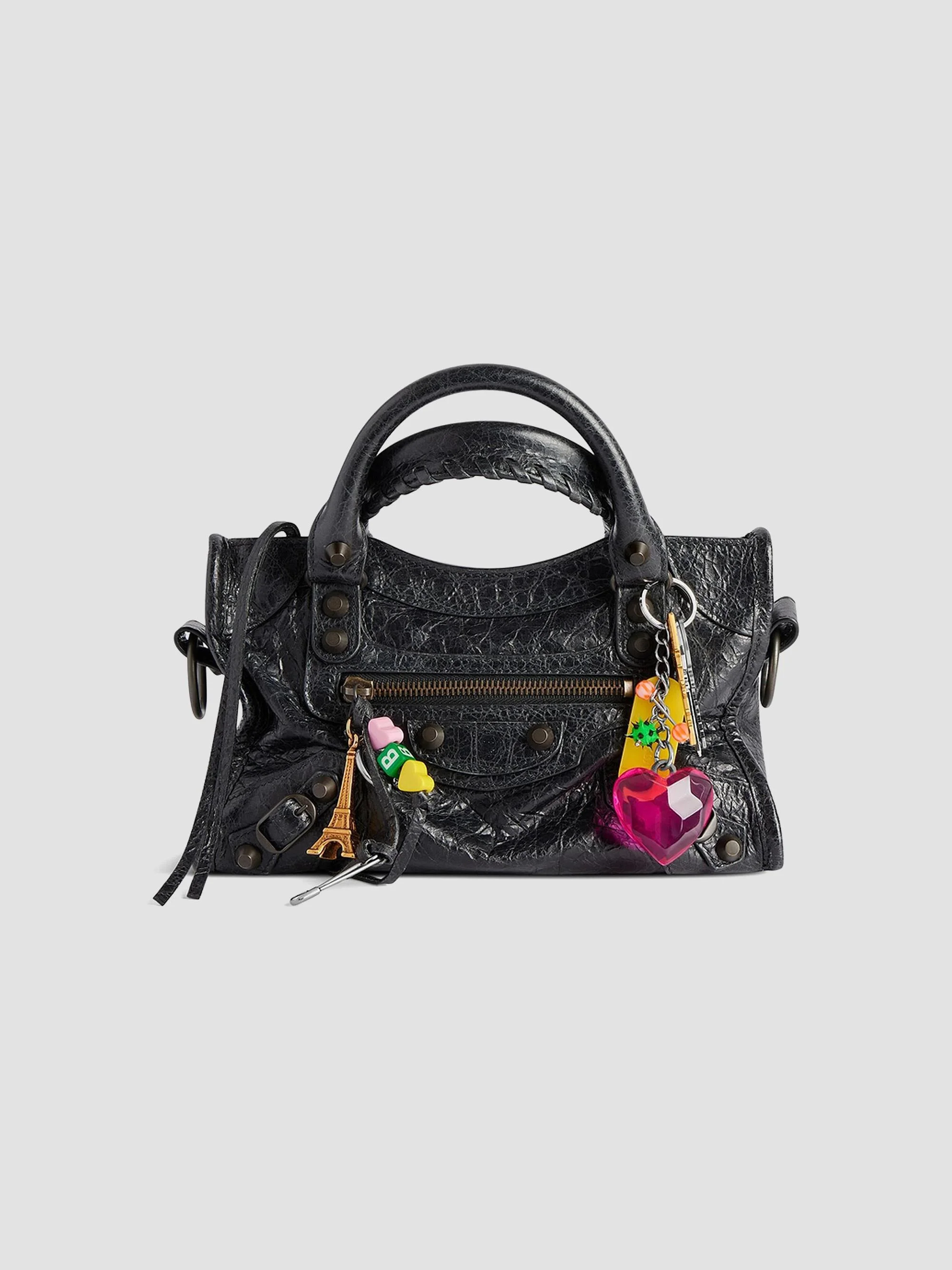 Women's Le City Mini Bag with Charms - Black - 1