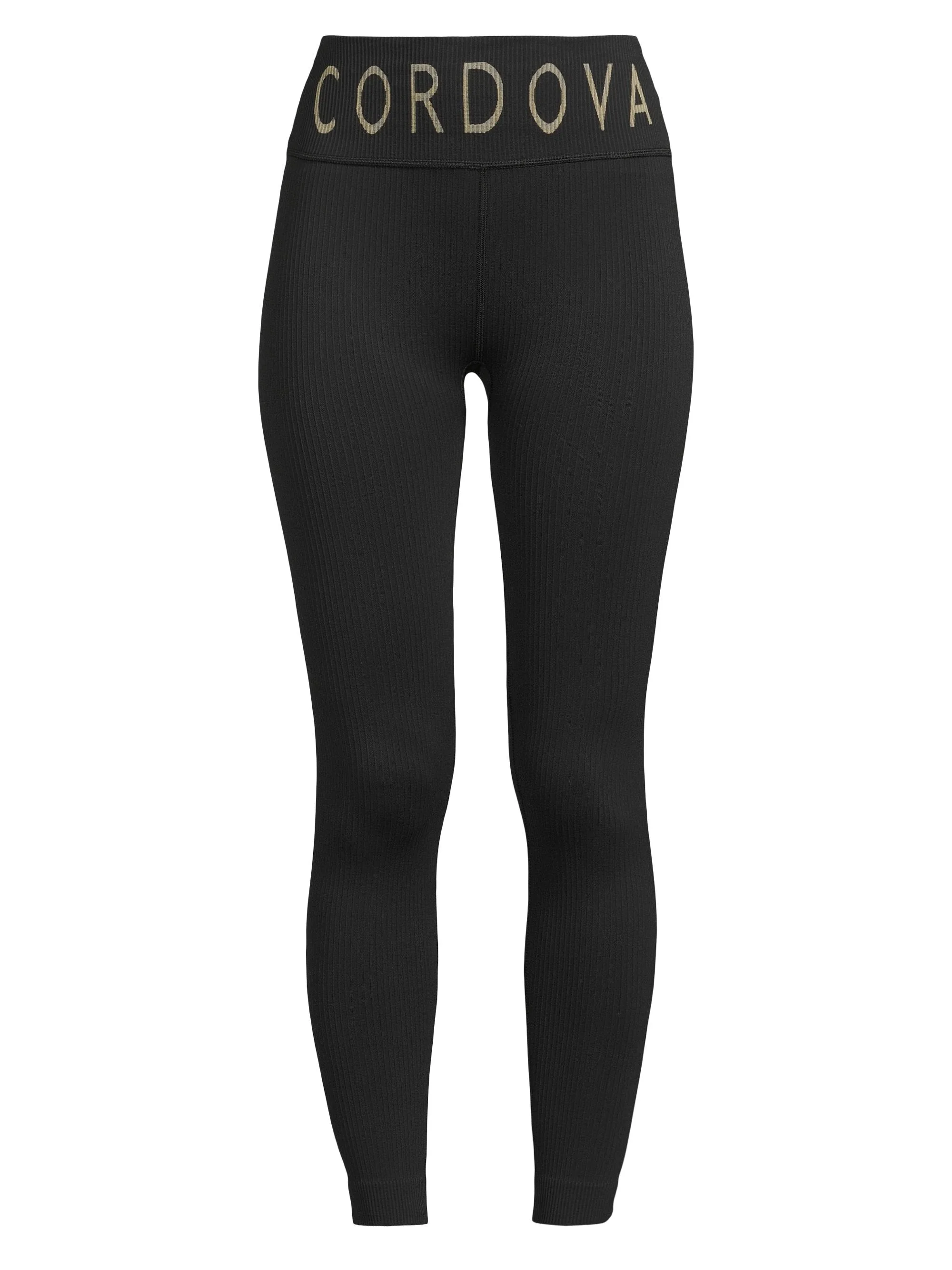 Women's Logo Rib-Knit Base-Layer Leggings - Onyx - 1
