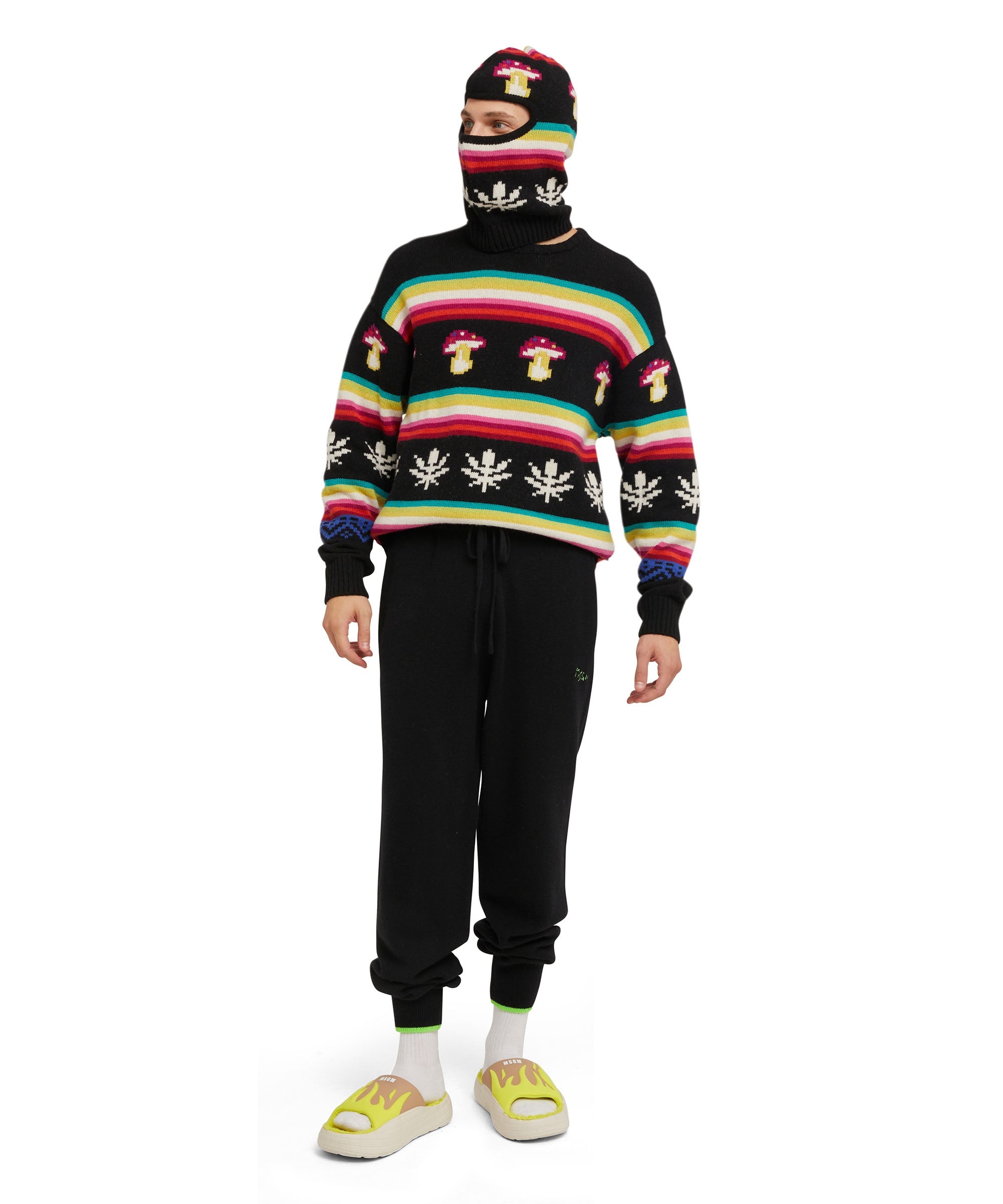 Wool and cashmere track pants - 5